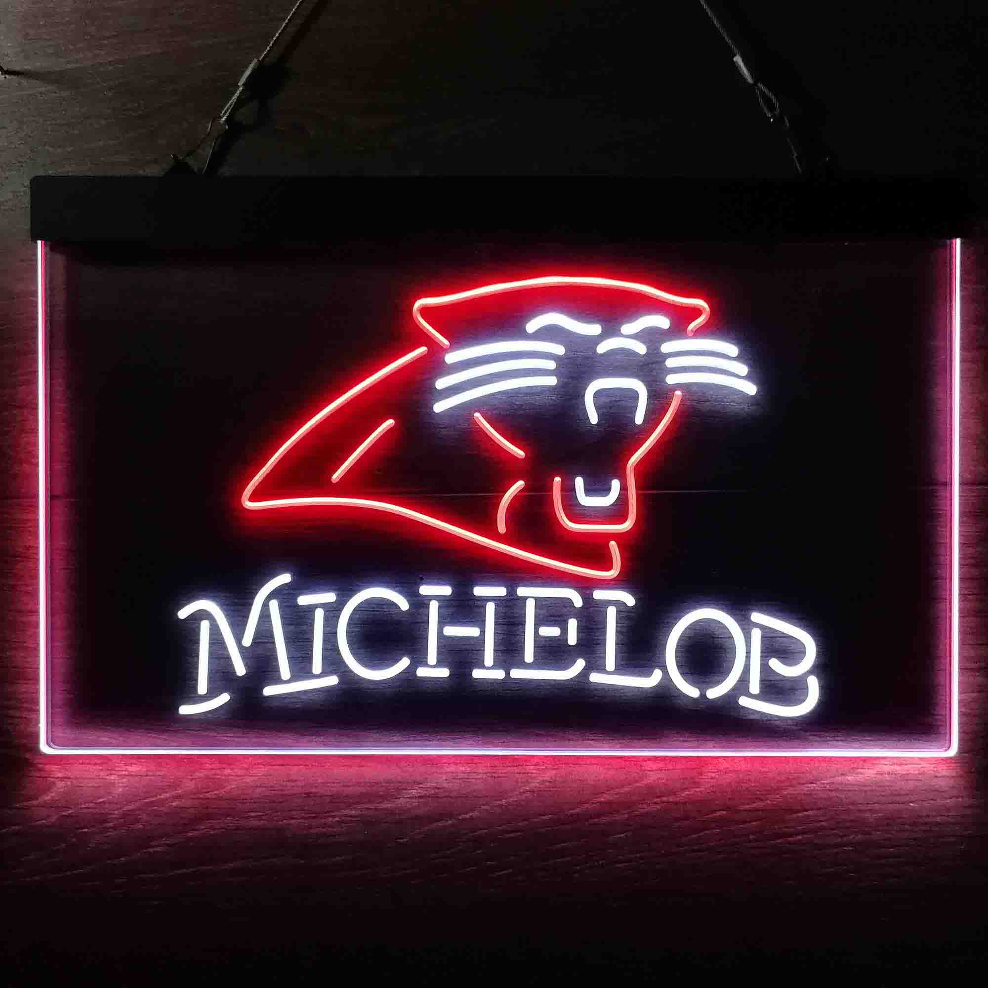 Michelob Bar Carolina Panthers Est. 1995 Neon-Like LED Sign