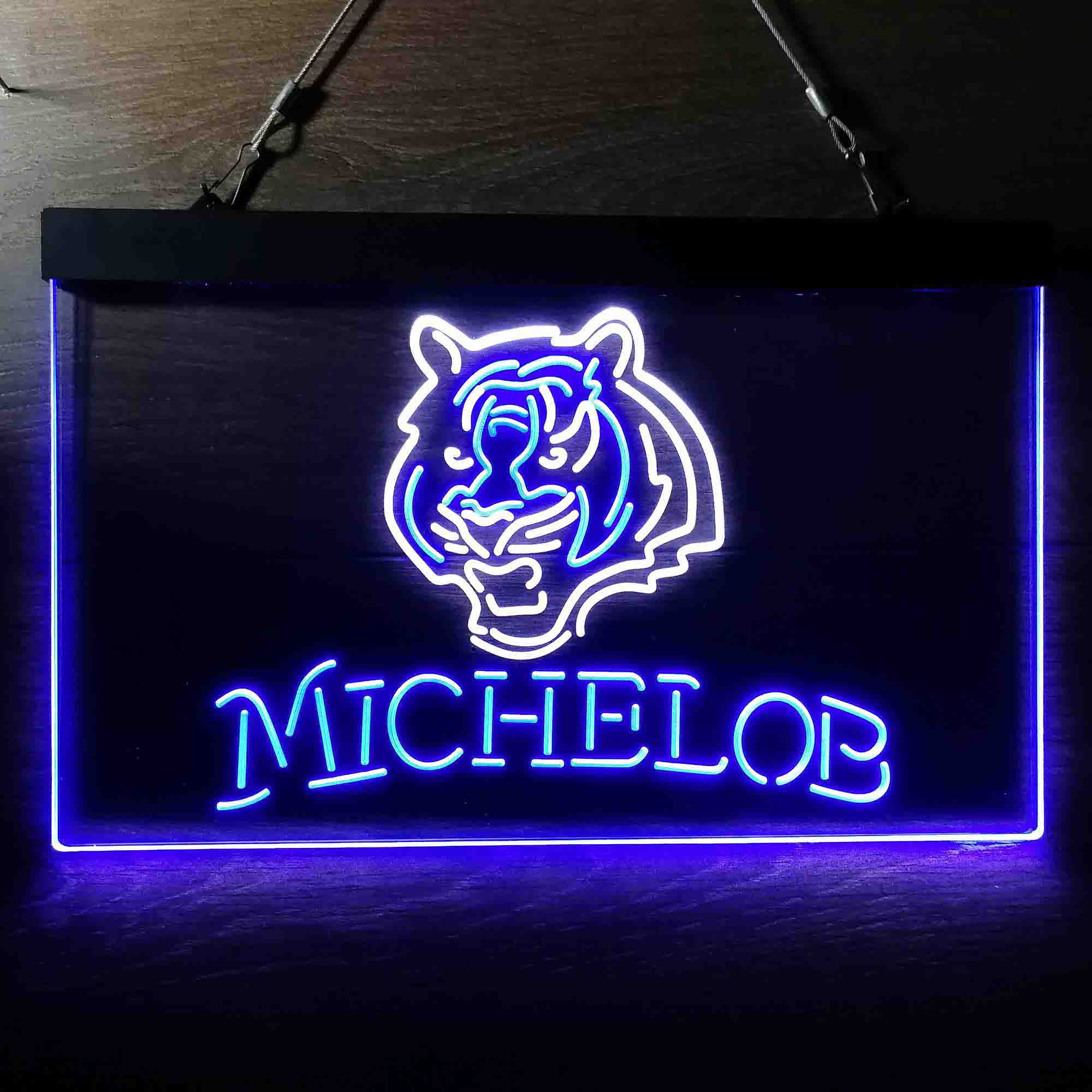 Michelob Bar Cincinnati Bengals Est. 1968 Neon-Like LED Sign