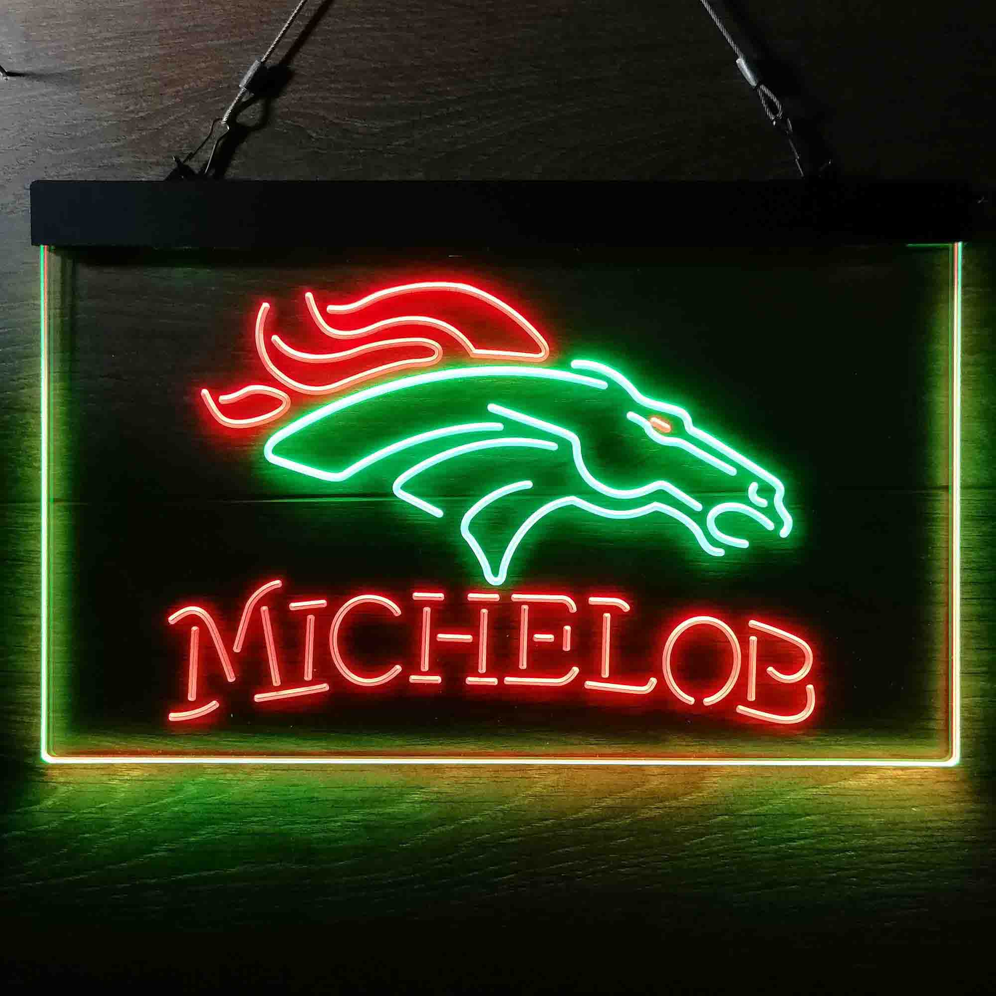 Michelob Bar Denver Broncos Est. 1960 Neon-Like LED Sign