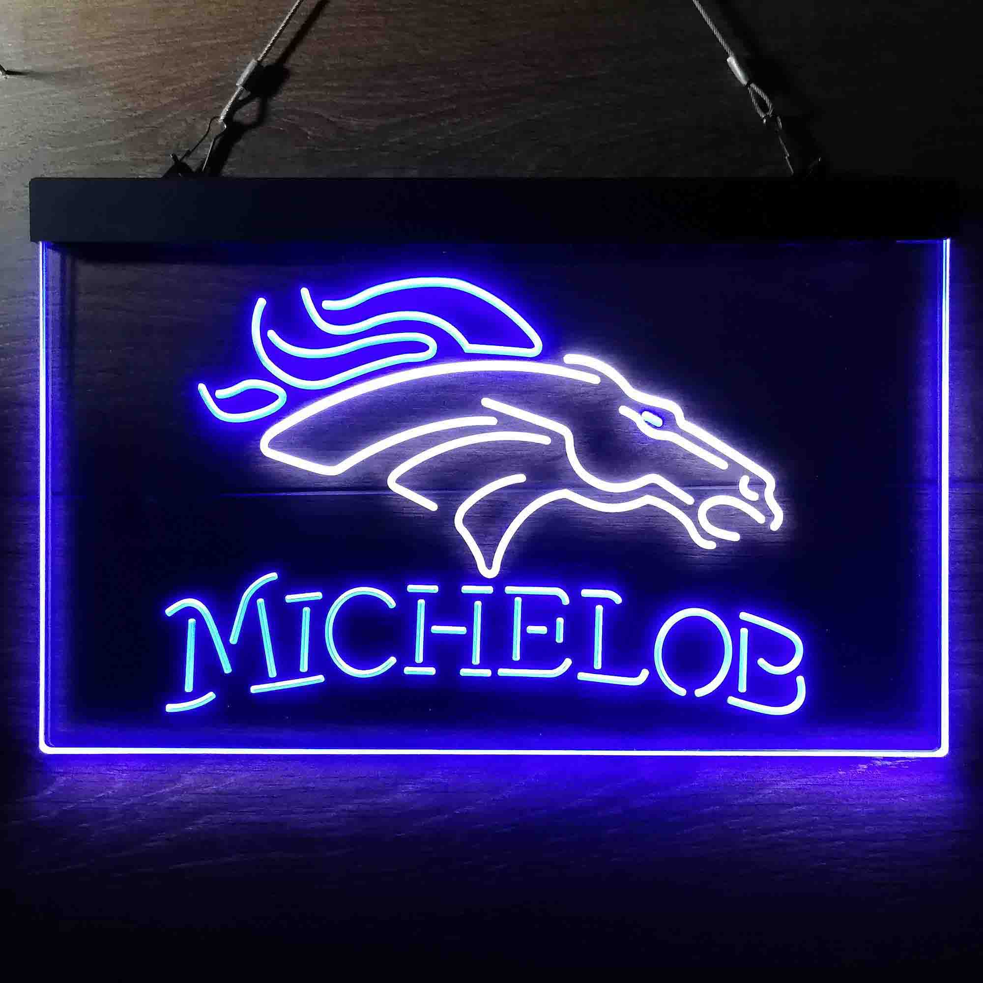 Michelob Bar Denver Broncos Est. 1960 Neon-Like LED Sign