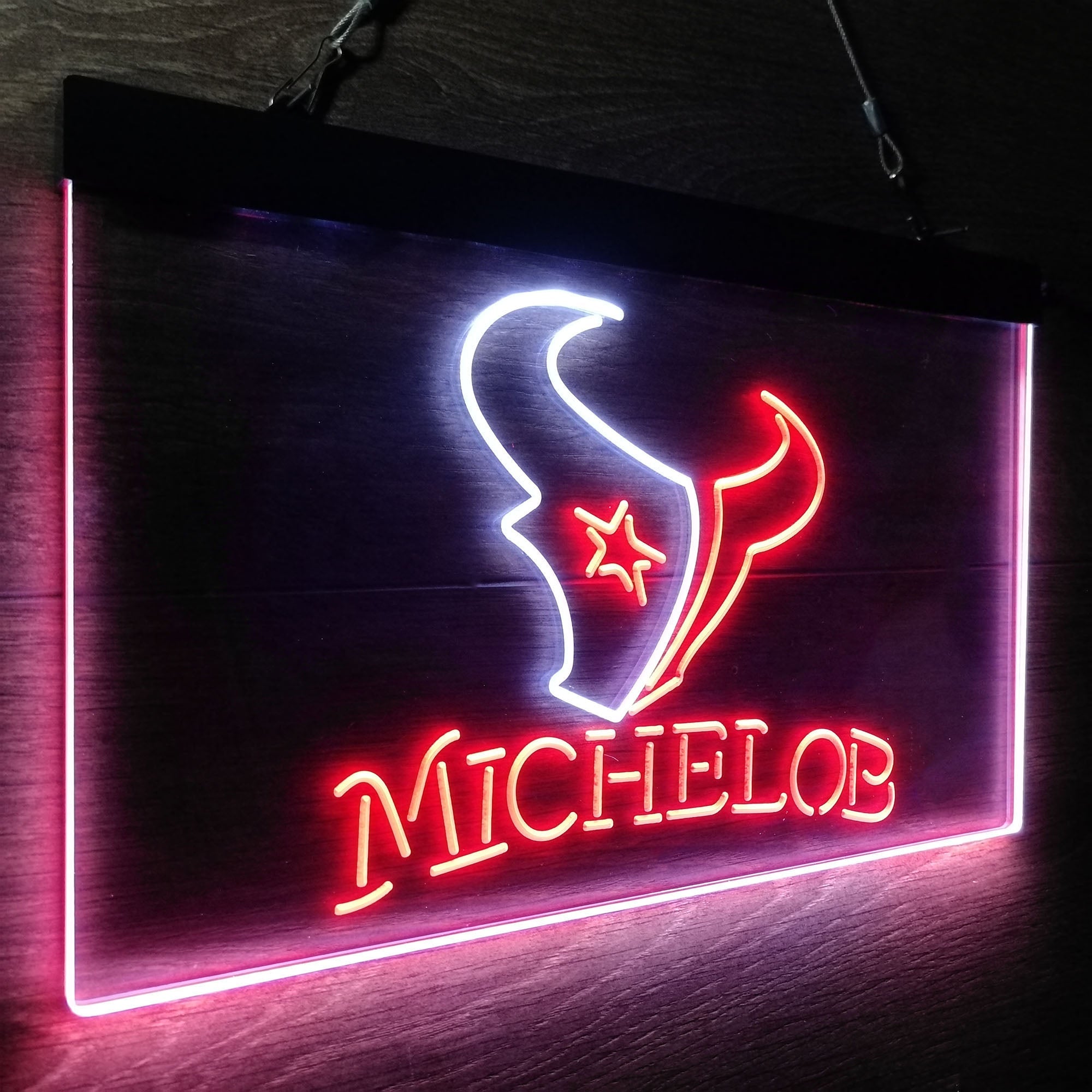 Michelob Bar Houston Texans Est. 2002 Neon-Like LED Sign