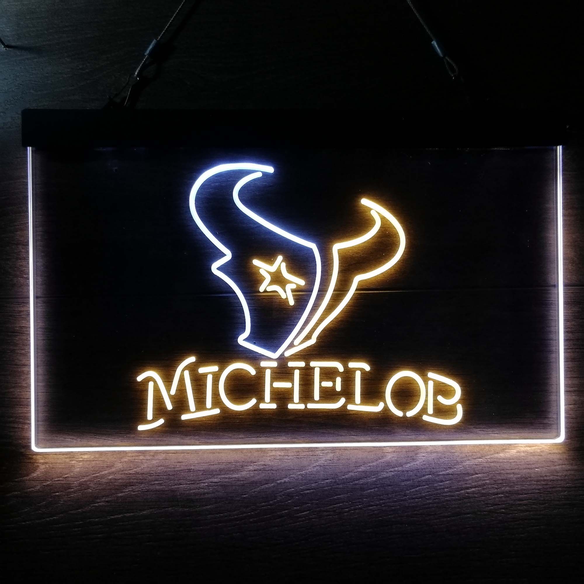 Michelob Bar Houston Texans Est. 2002 Neon-Like LED Sign
