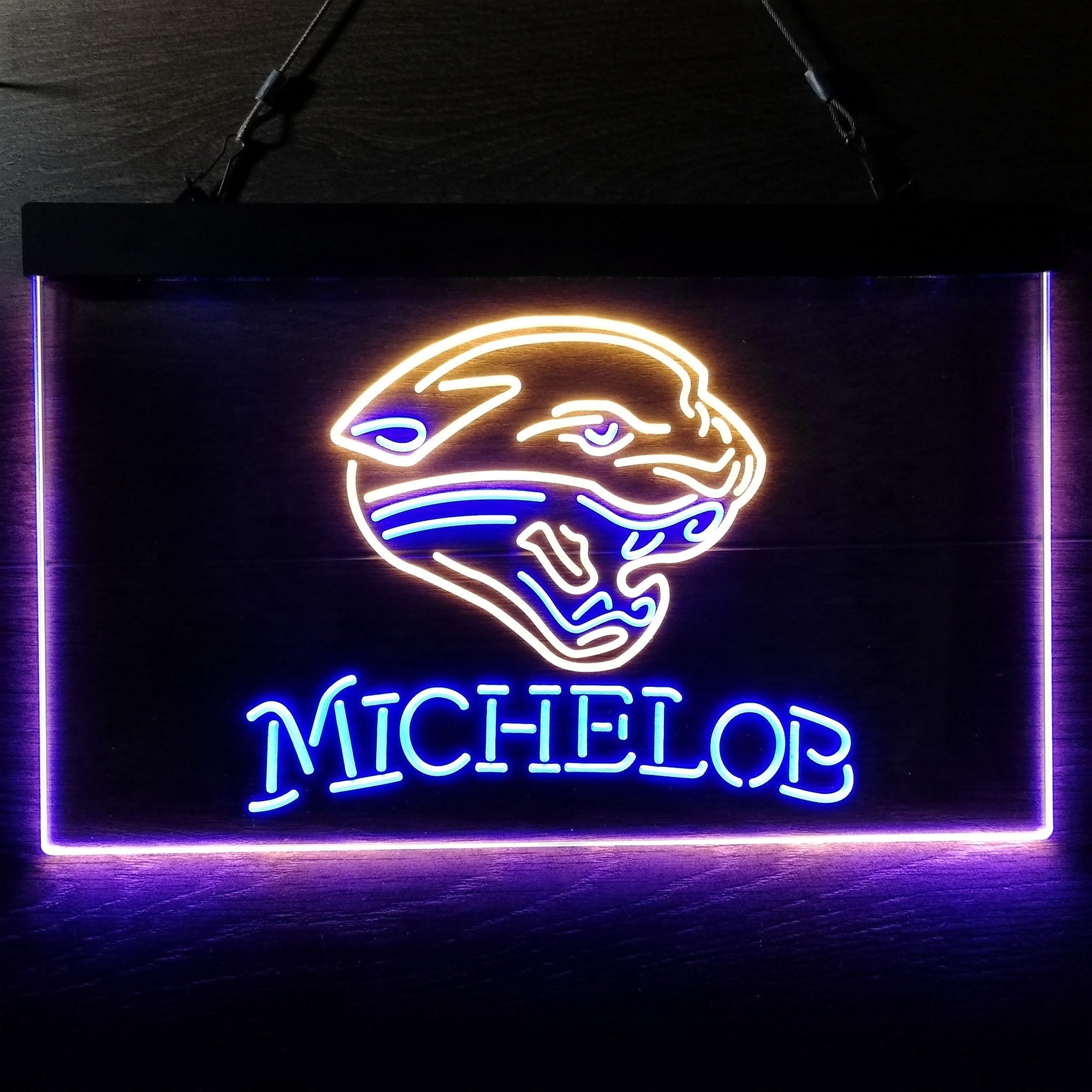 Michelob Bar Jacksonville Jaguars Est. 1995 Neon-Like LED Sign