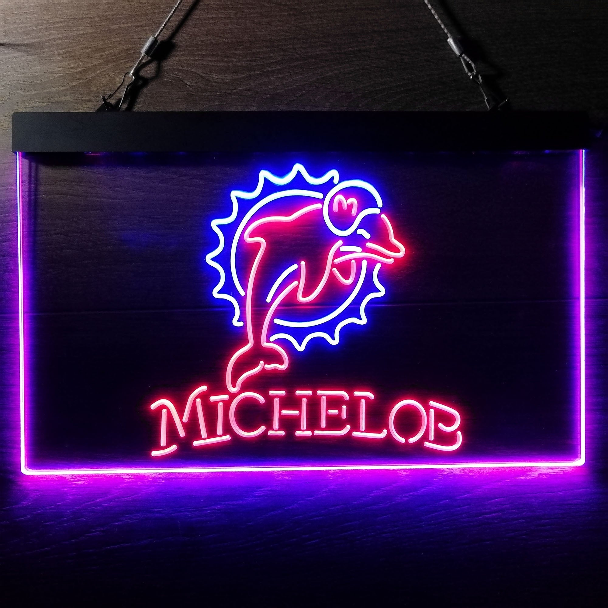 Michelob Bar Miami Dolphins Est. 1966 Neon-Like LED Sign