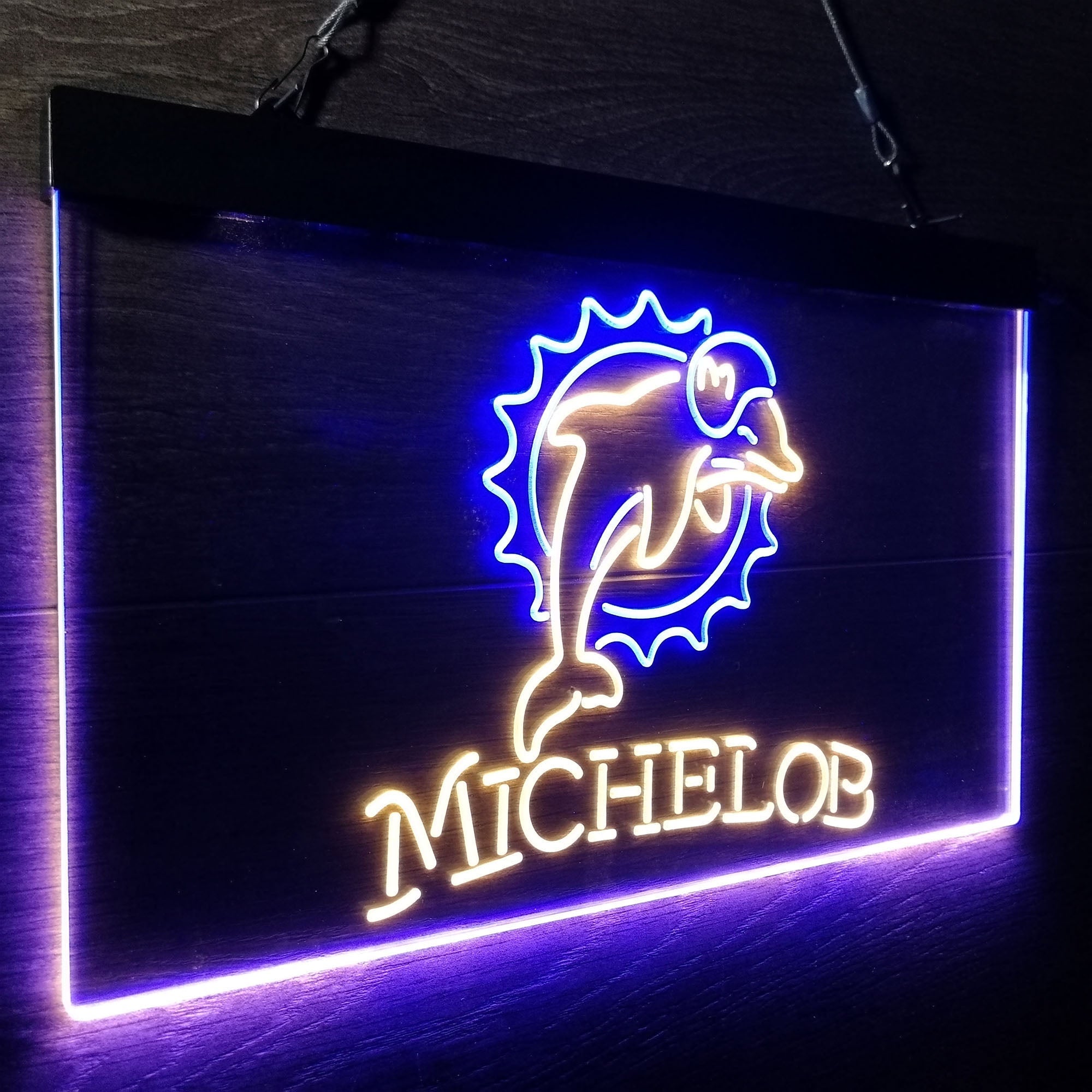 Michelob Bar Miami Dolphins Est. 1966 Neon-Like LED Sign