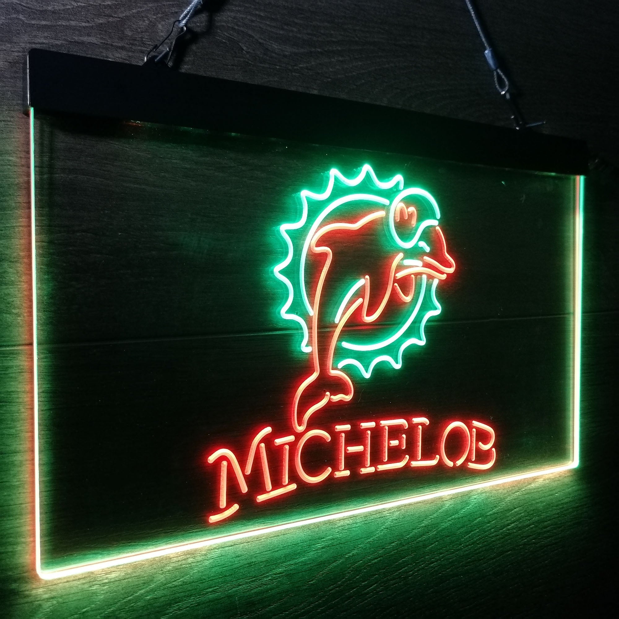 Michelob Bar Miami Dolphins Est. 1966 Neon-Like LED Sign