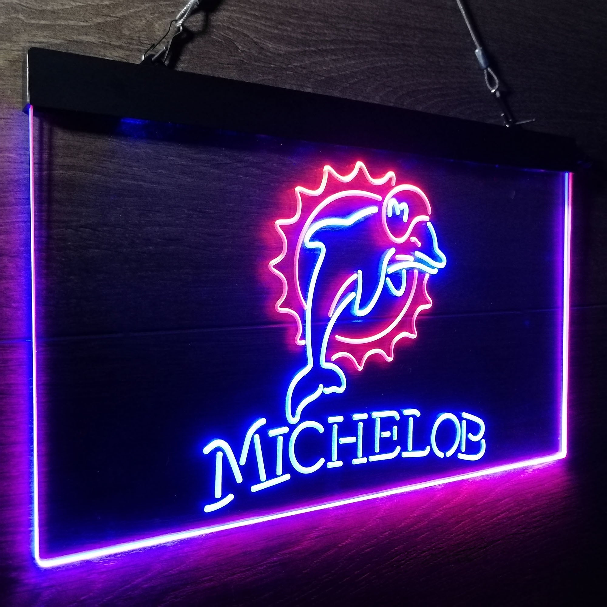 Michelob Bar Miami Dolphins Est. 1966 Neon-Like LED Sign