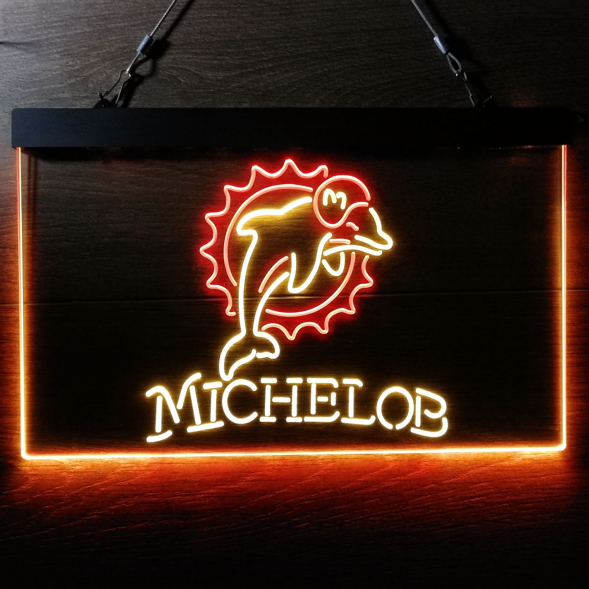Michelob Bar Miami Dolphins Est. 1966 Neon-Like LED Sign