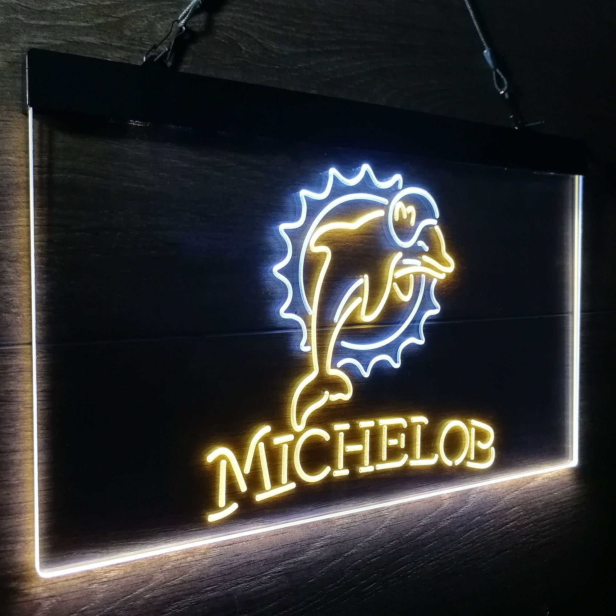 Michelob Bar Miami Dolphins Est. 1966 Neon-Like LED Sign