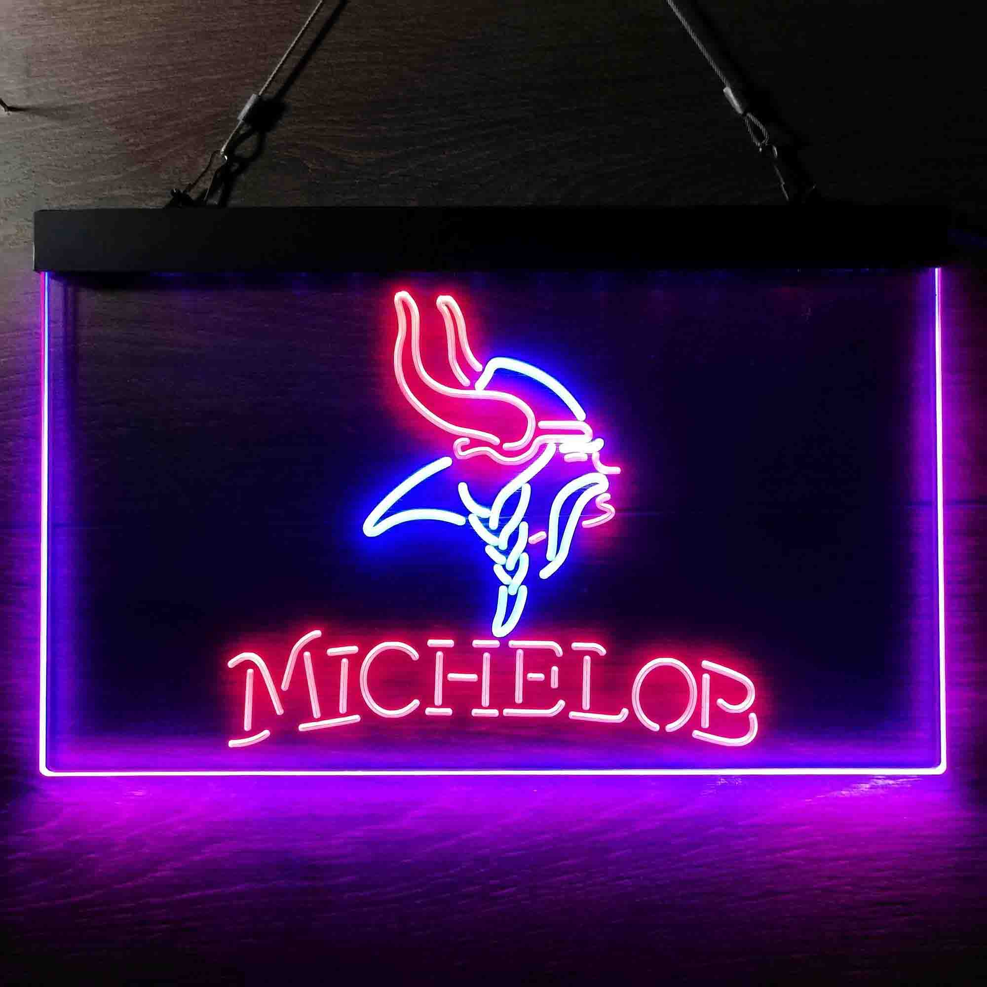 Michelob Bar Minnesota Vikings Est. 1961 Neon-Like LED Sign