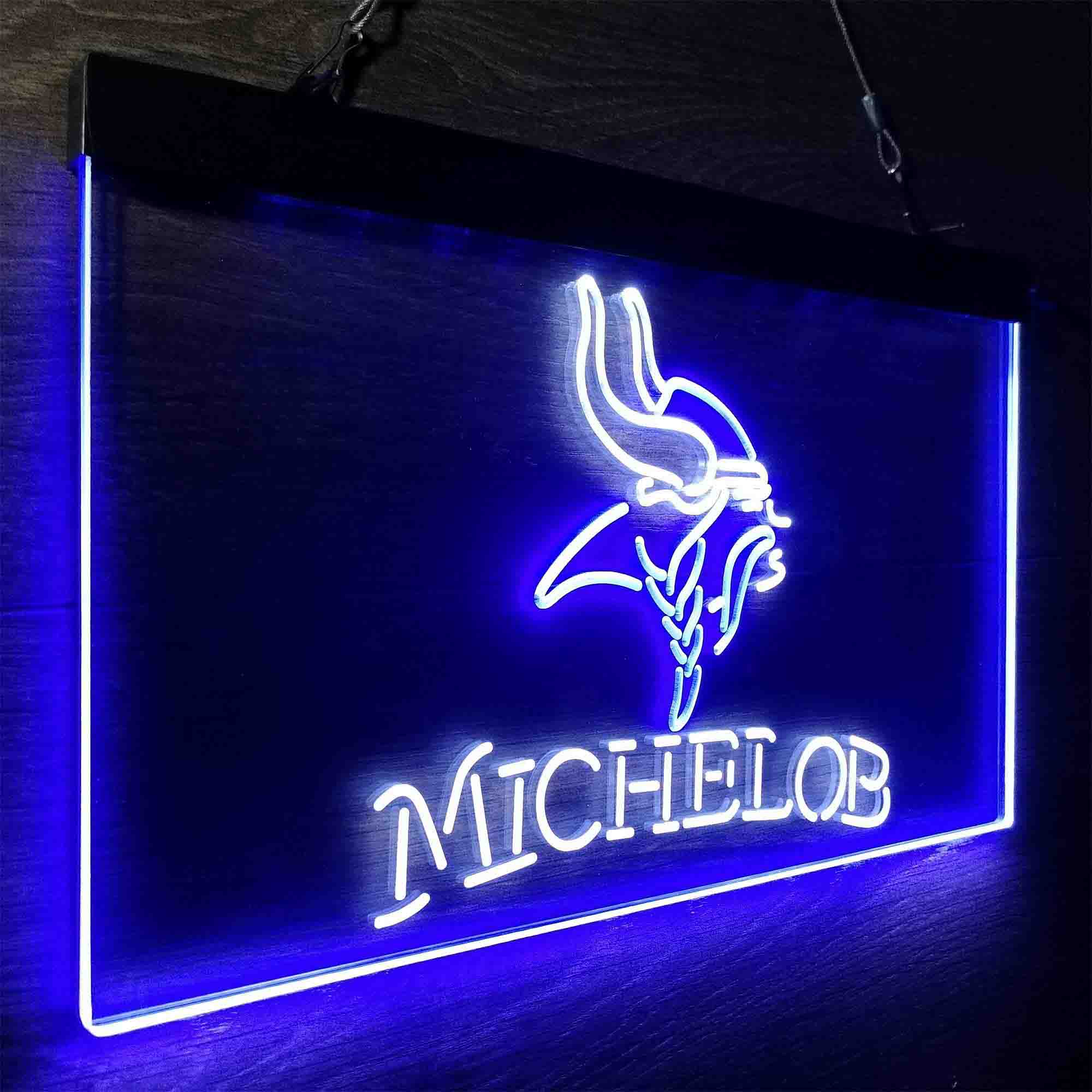 Michelob Bar Minnesota Vikings Est. 1961 Neon-Like LED Sign