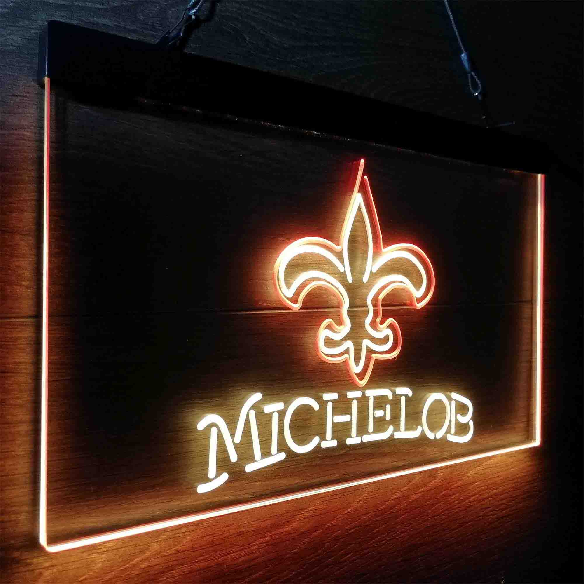 Michelob Bar New Orleans Saints Est. 1967 Neon-Like LED Sign