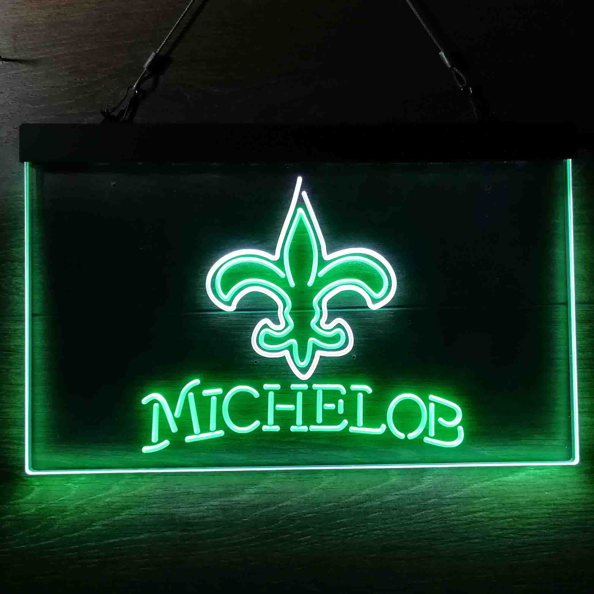 Michelob Bar New Orleans Saints Est. 1967 Neon-Like LED Sign
