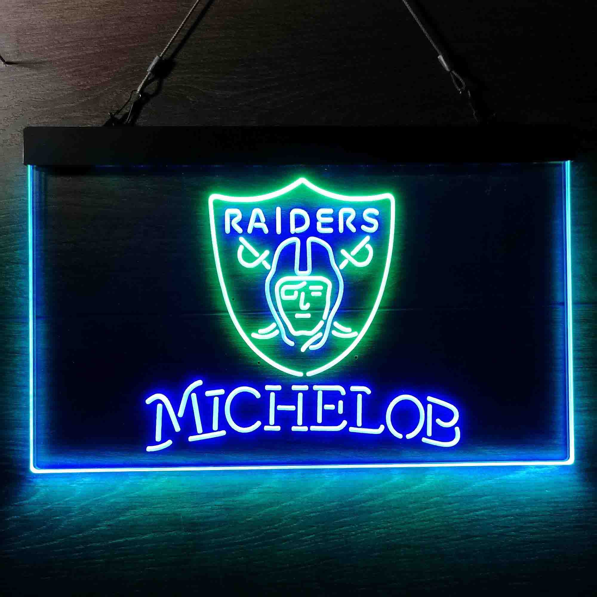 Michelob Bar Las Vegas Raiders Neon LED Sign