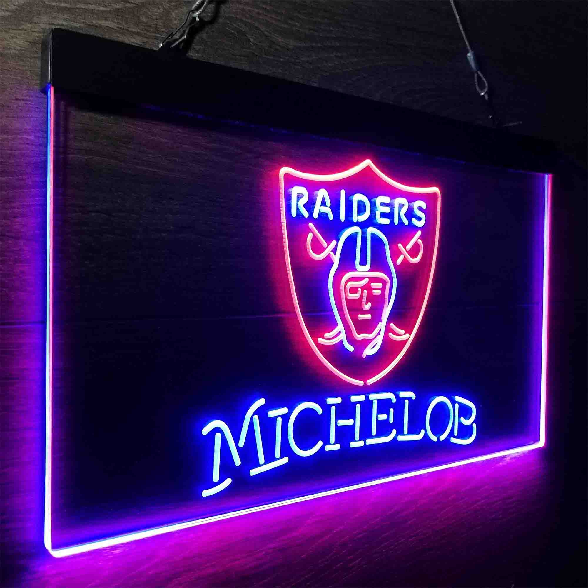 Michelob Bar Las Vegas Raiders Neon LED Sign