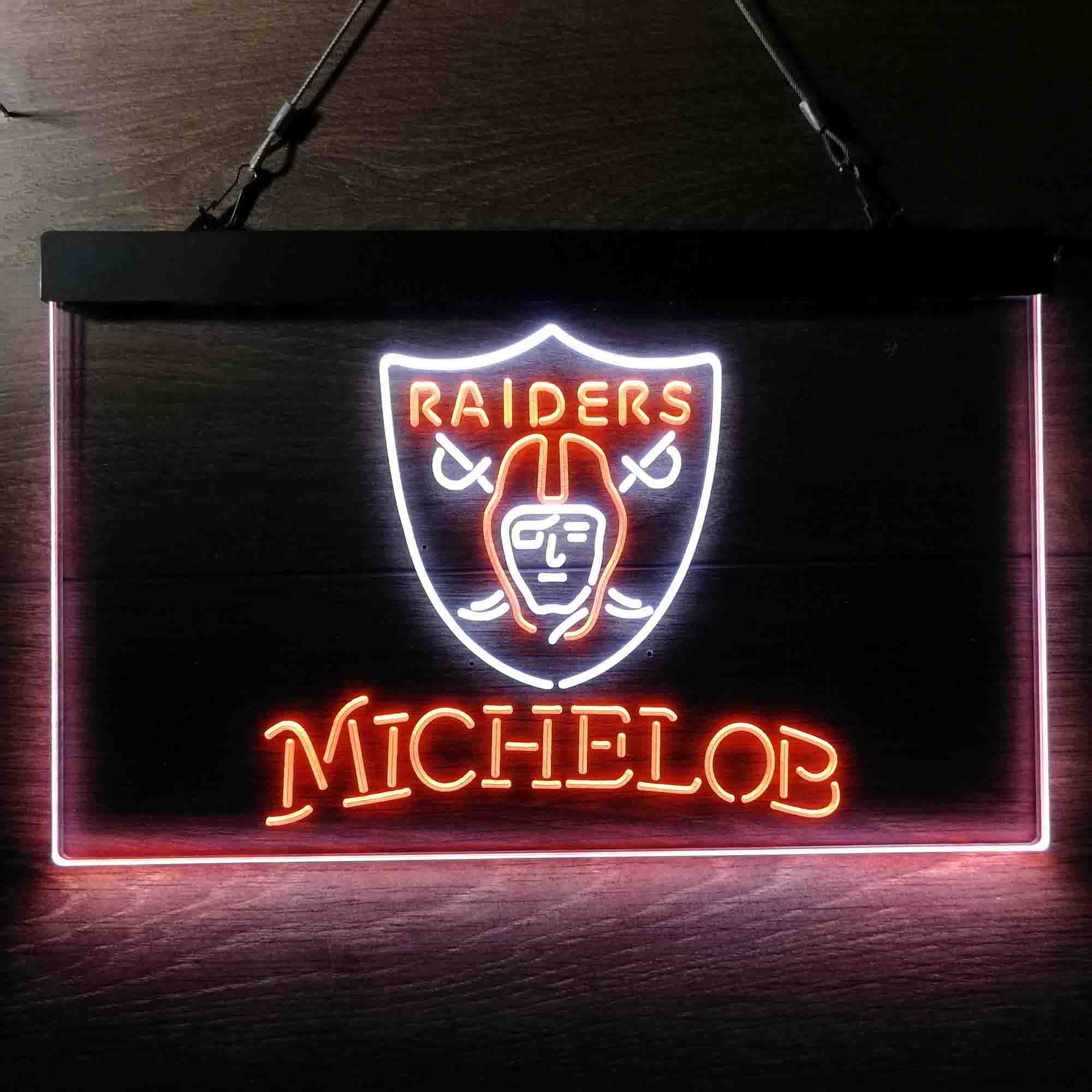 Michelob Bar Oakland Raiders Est. 1960 Neon-Like LED Sign