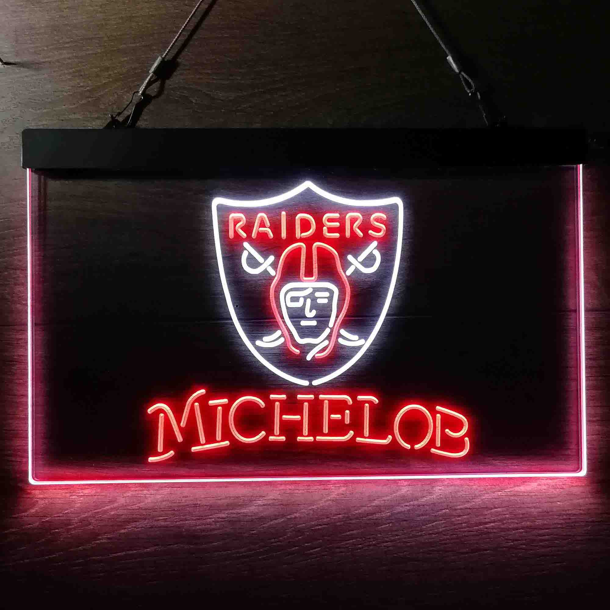 Michelob Bar Las Vegas Raiders Neon LED Sign