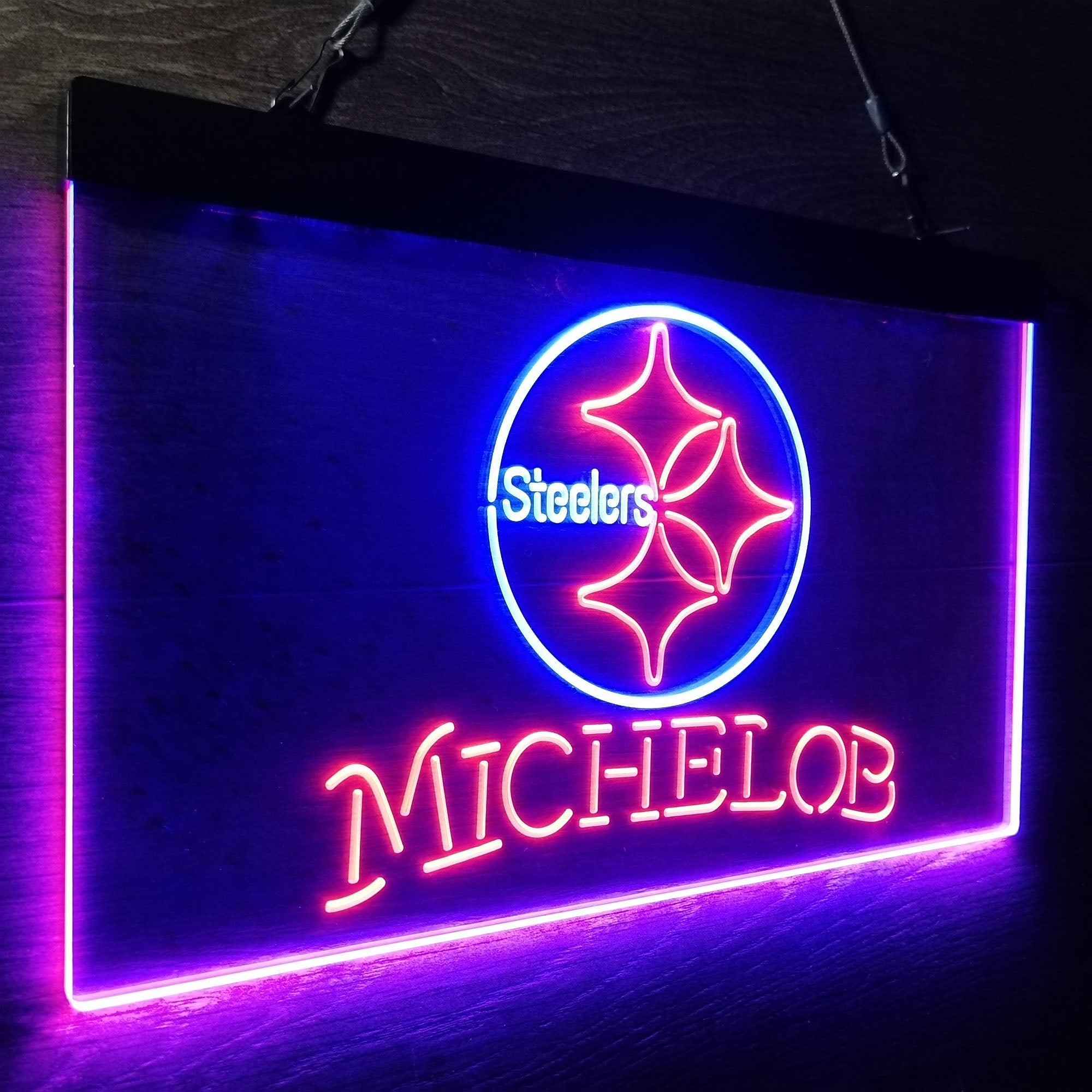 Michelob Bar Pittsburgh Steelers Est. 1933 Neon-Like LED Sign