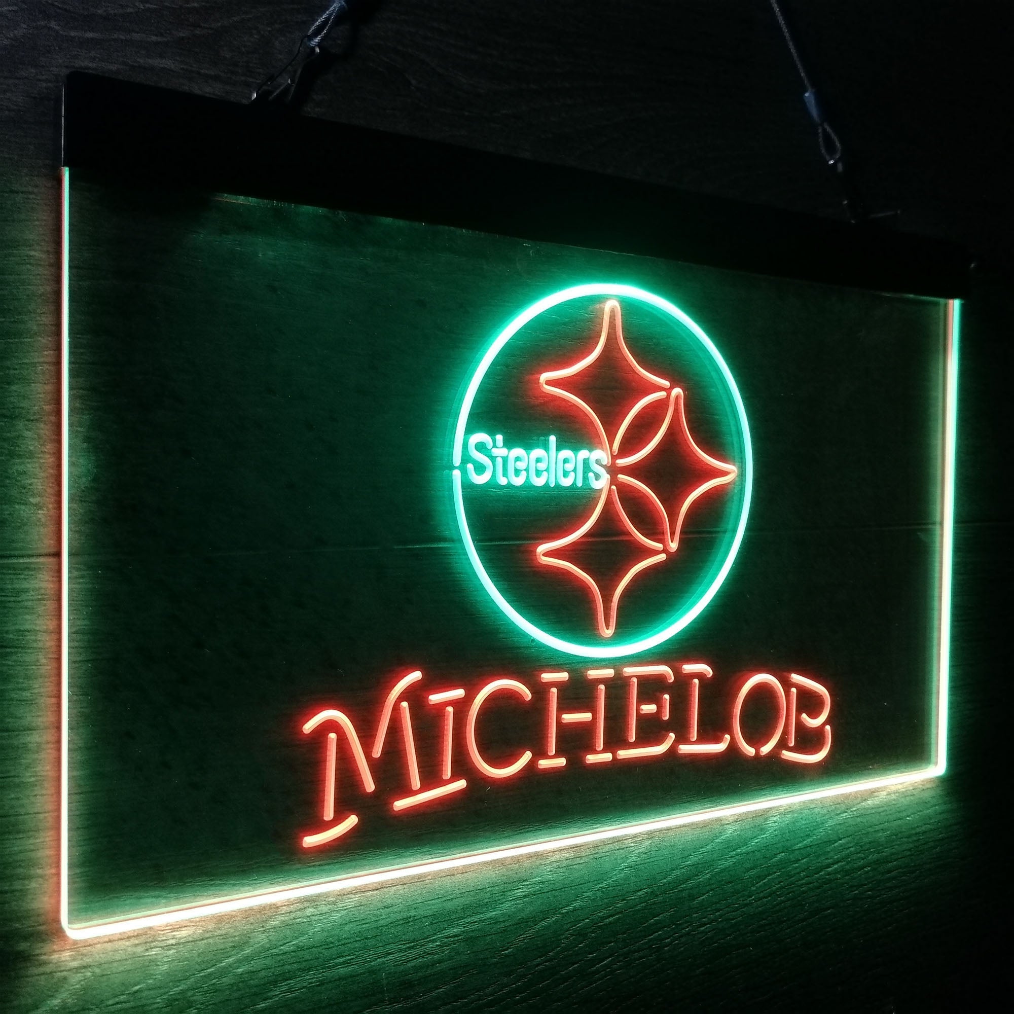 Michelob Bar Pittsburgh Steelers Est. 1933 Neon-Like LED Sign