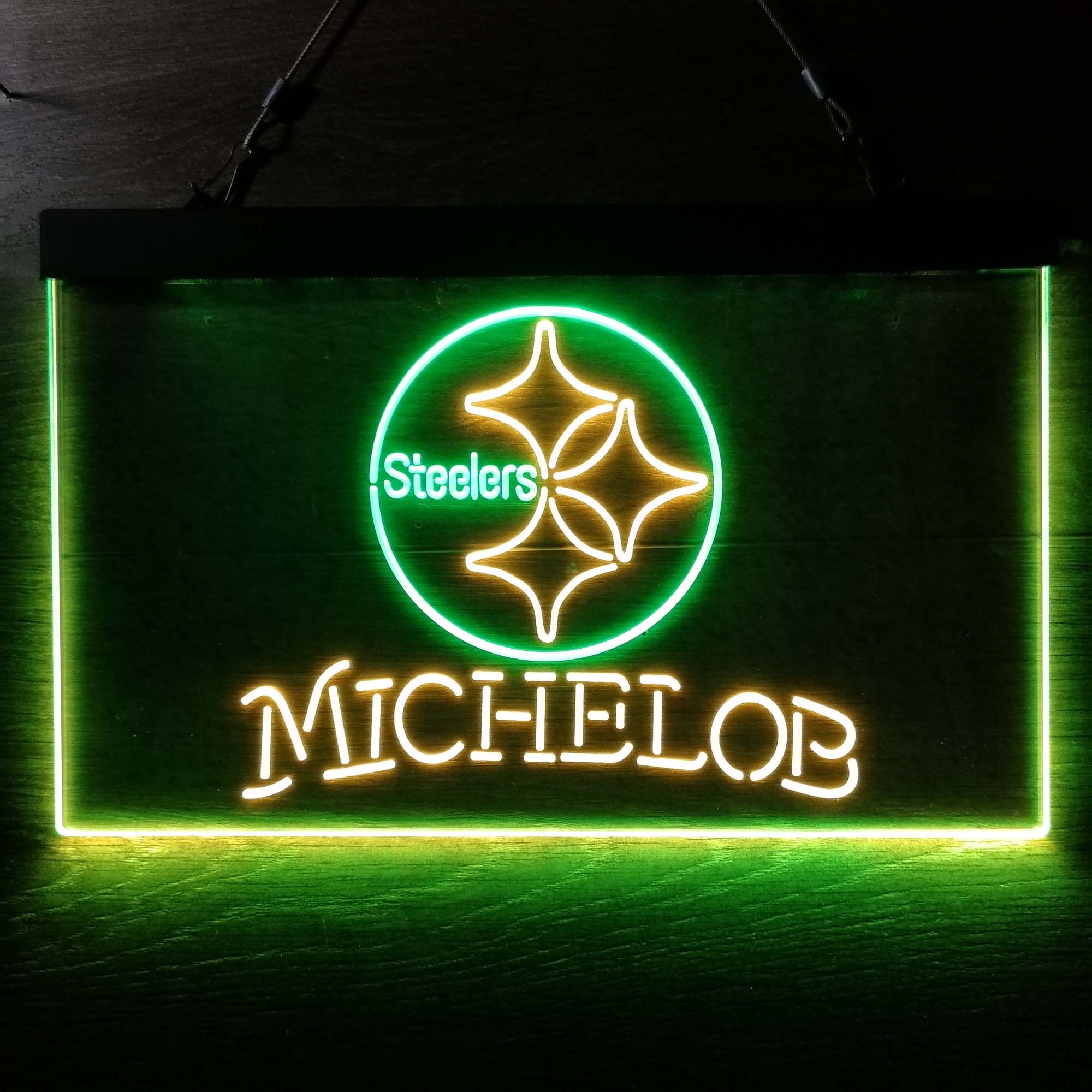 Michelob Bar Pittsburgh Steelers Est. 1933 Neon-Like LED Sign