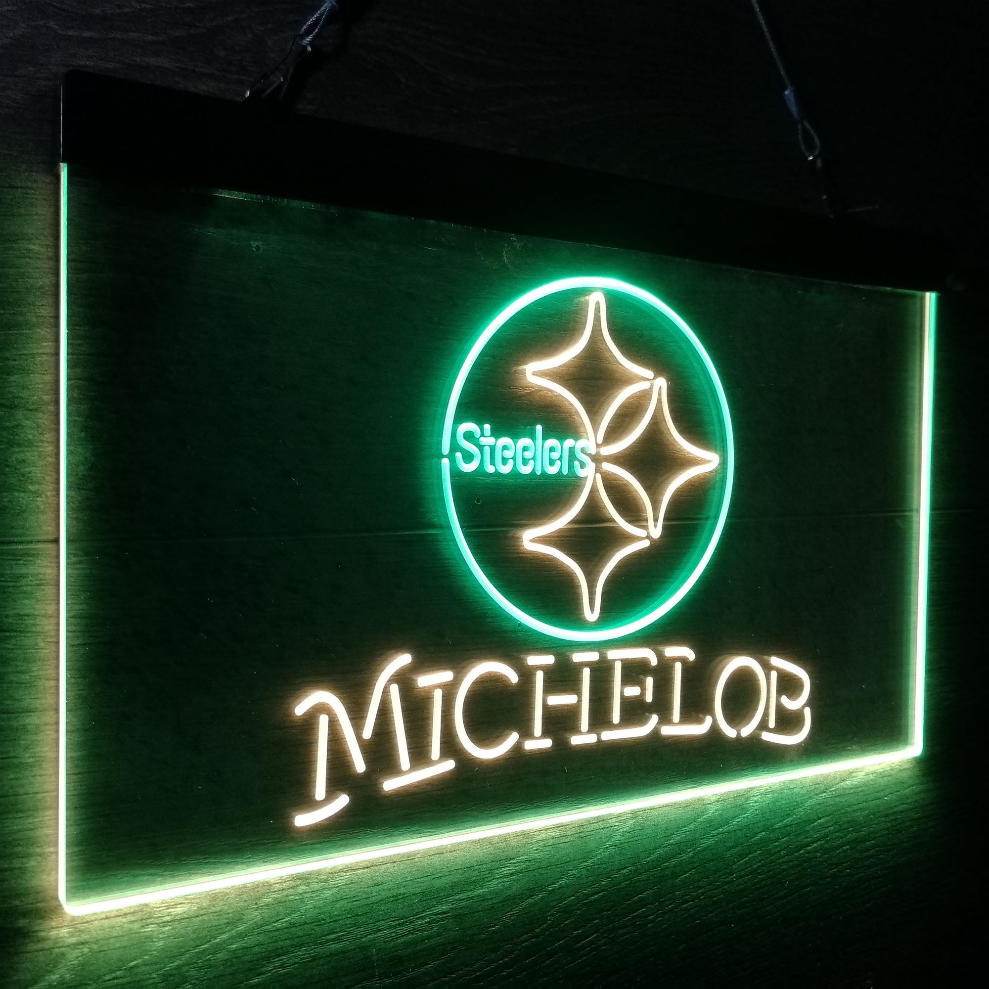 Michelob Bar Pittsburgh Steelers Est. 1933 Neon-Like LED Sign