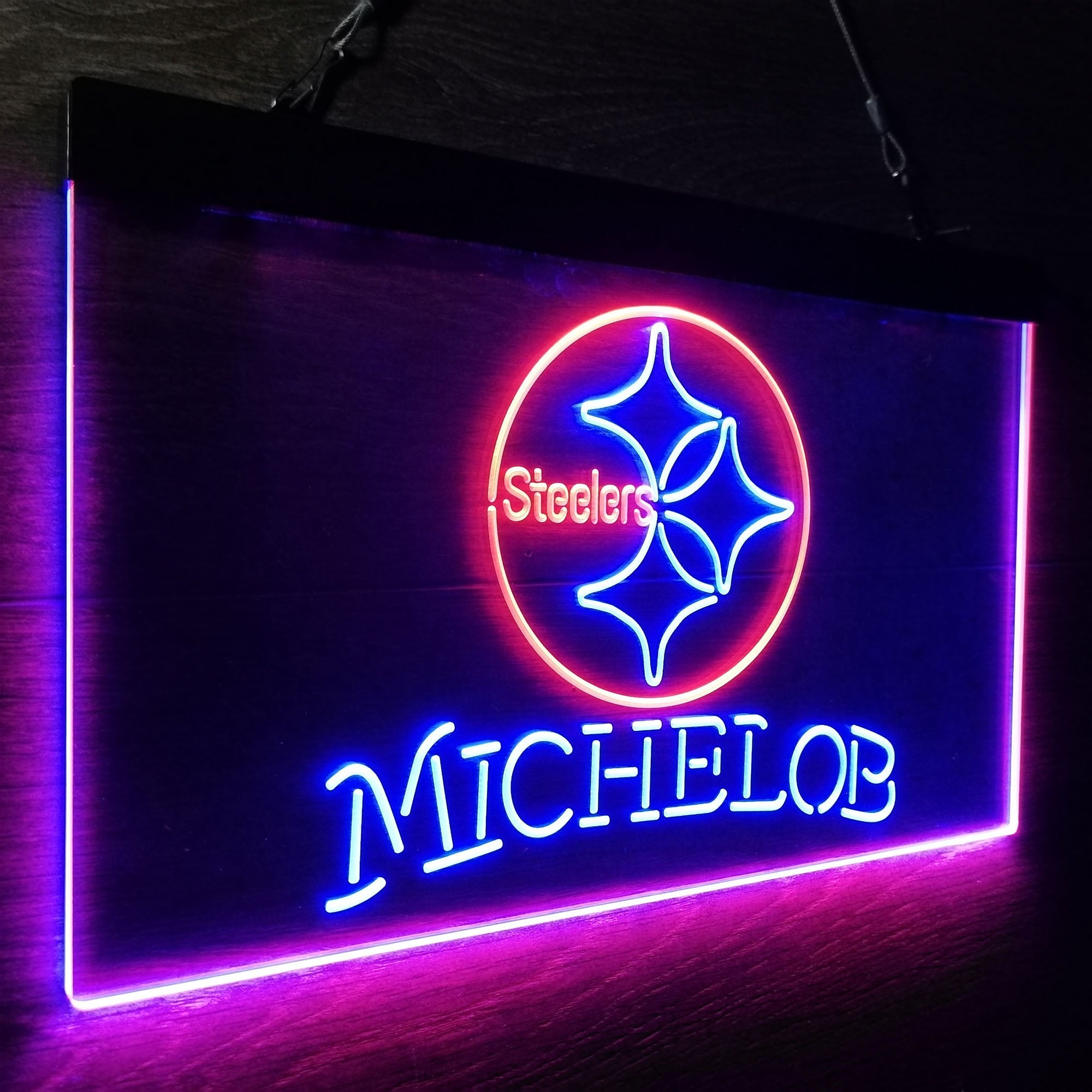 Michelob Bar Pittsburgh Steelers Est. 1933 Neon-Like LED Sign