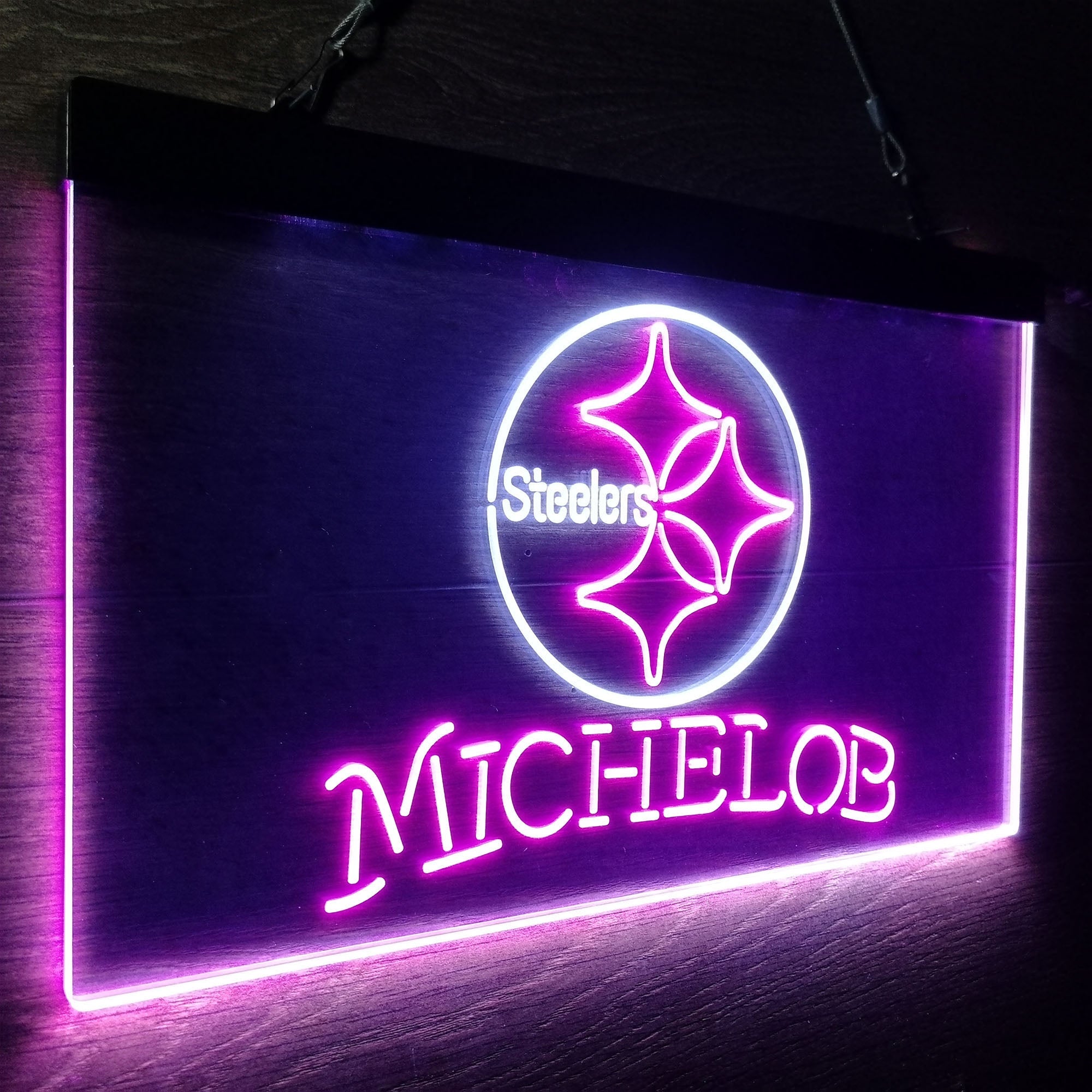 Michelob Bar Pittsburgh Steelers Est. 1933 Neon-Like LED Sign