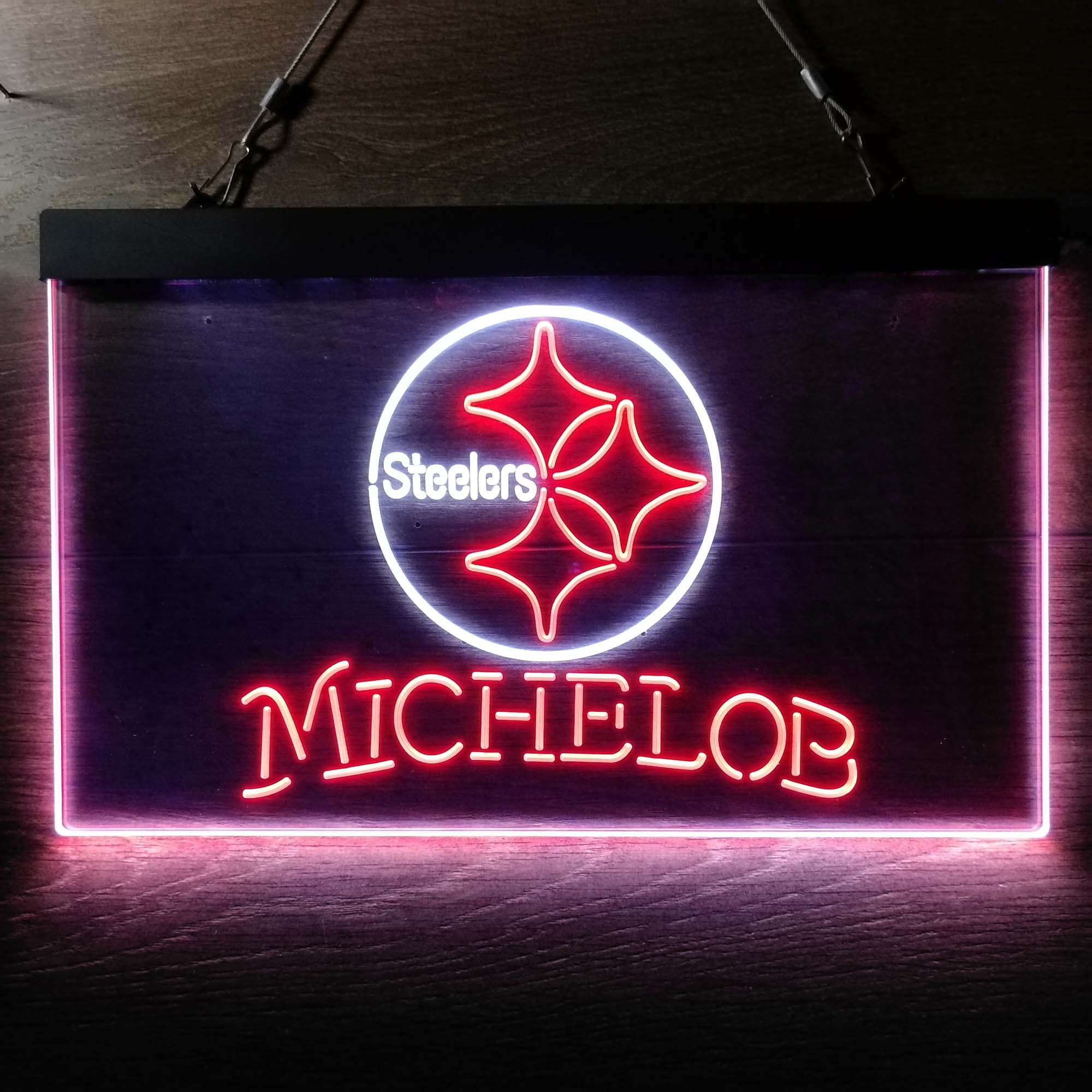 Michelob Bar Pittsburgh Steelers Est. 1933 Neon-Like LED Sign