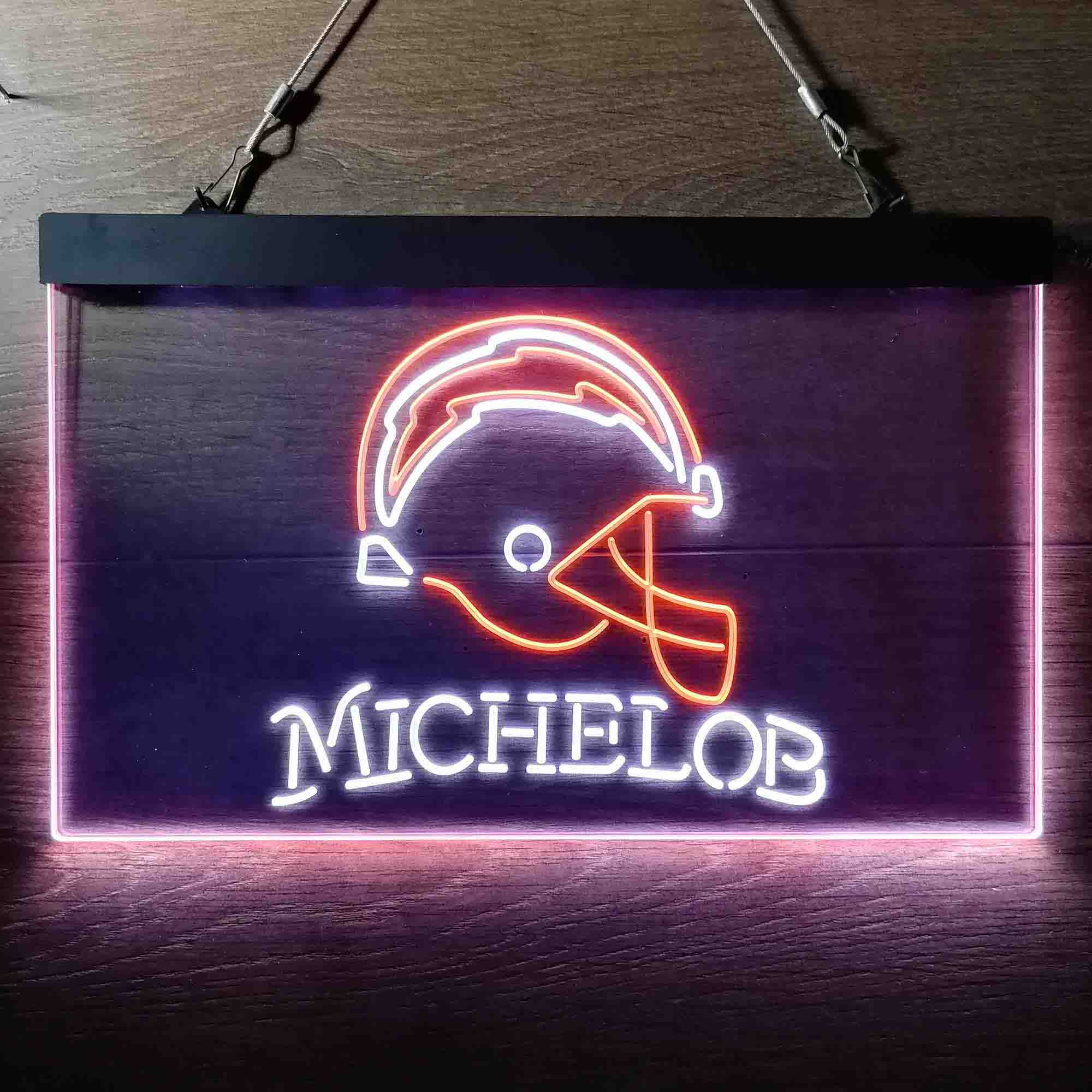Michelob Bar Los Angeles Chargers Est. 1960 Neon-Like LED Sign