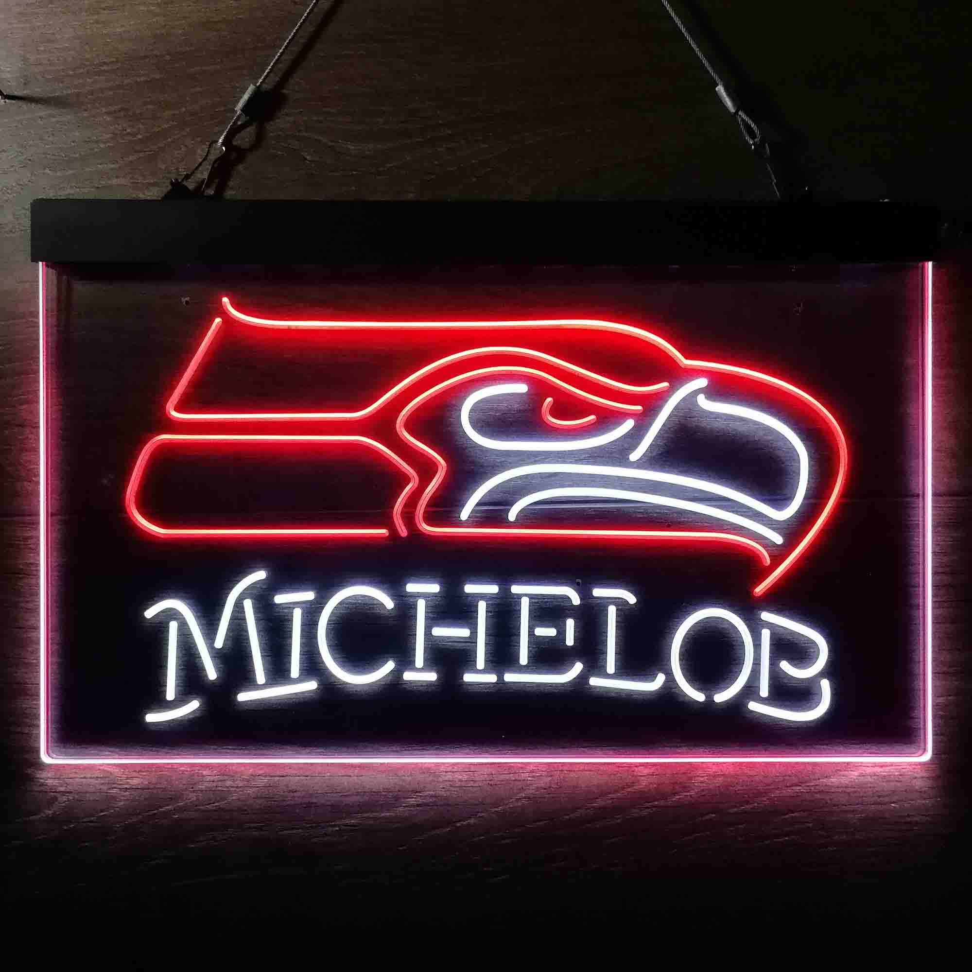 Michelob Bar Seattle Seahawks Est. 1976 Neon-Like LED Sign