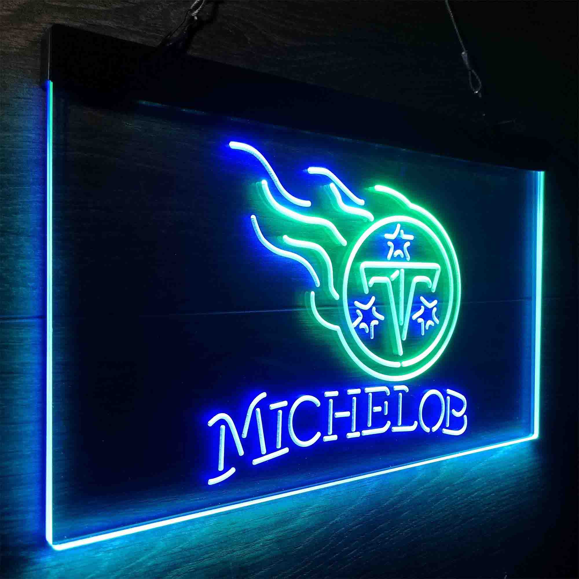 Michelob Bar Tennessee Titans Est. 1960 Neon-Like LED Sign