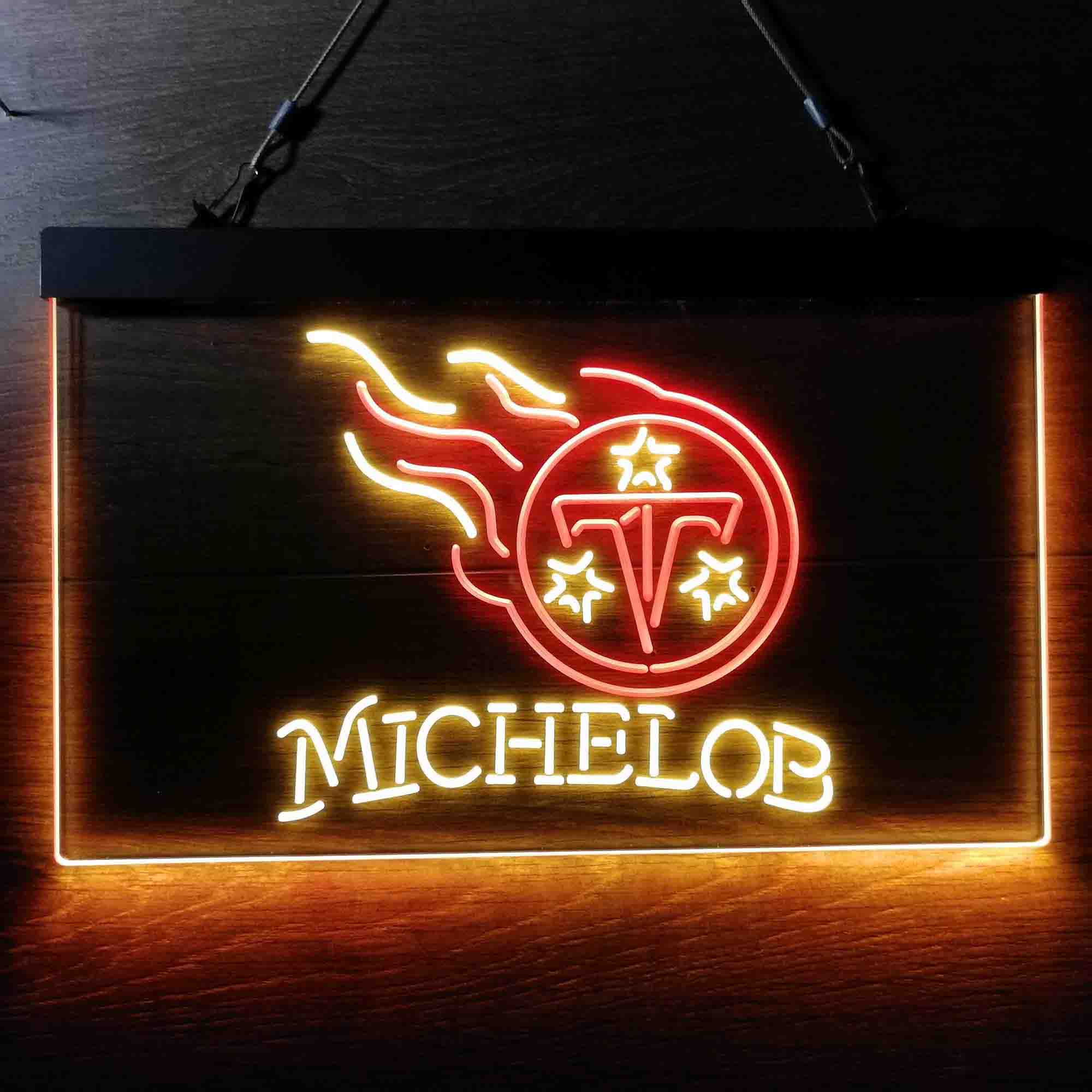 Michelob Bar Tennessee Titans Est. 1960 Neon-Like LED Sign