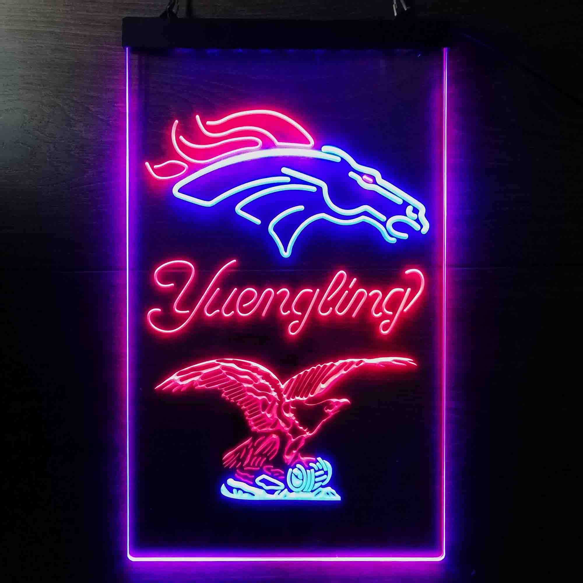 Yuengling Bar Denver Broncos Est. 1960 Neon-Like LED Sign