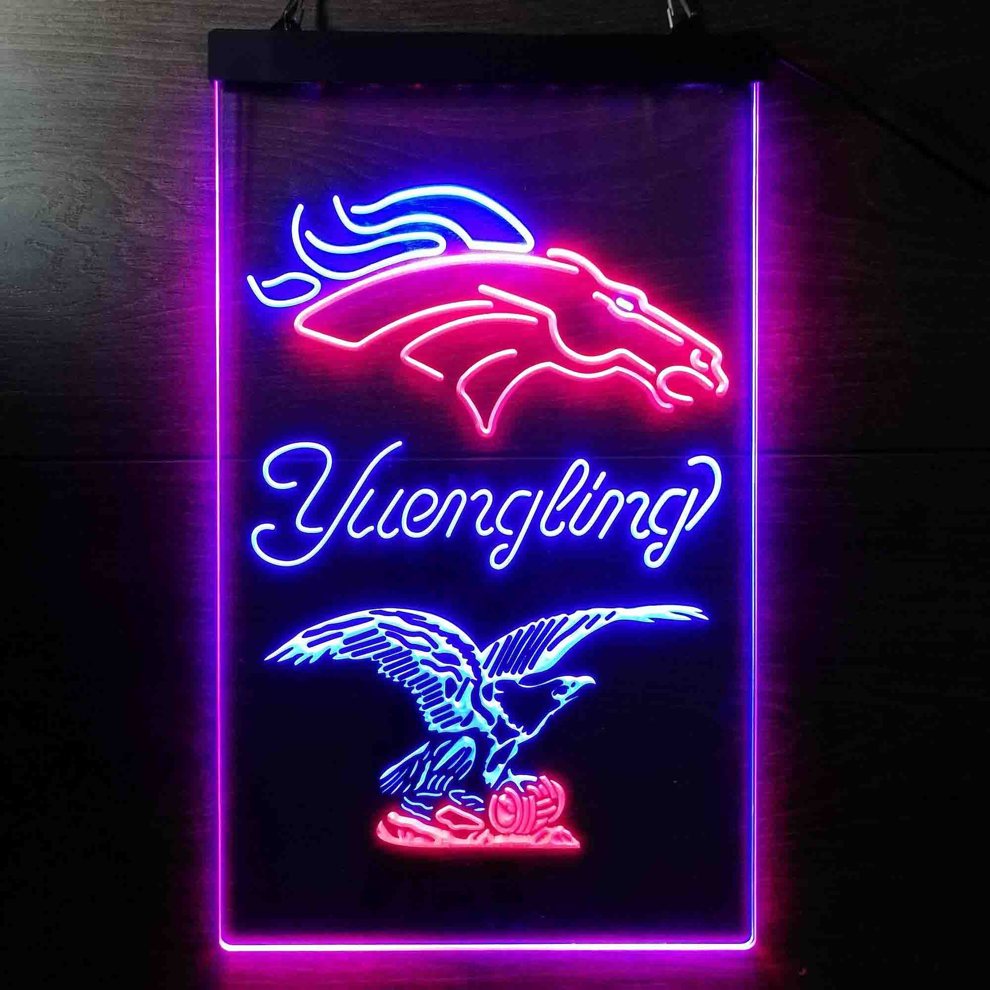 Yuengling Bar Denver Broncos Est. 1960 Neon-Like LED Sign