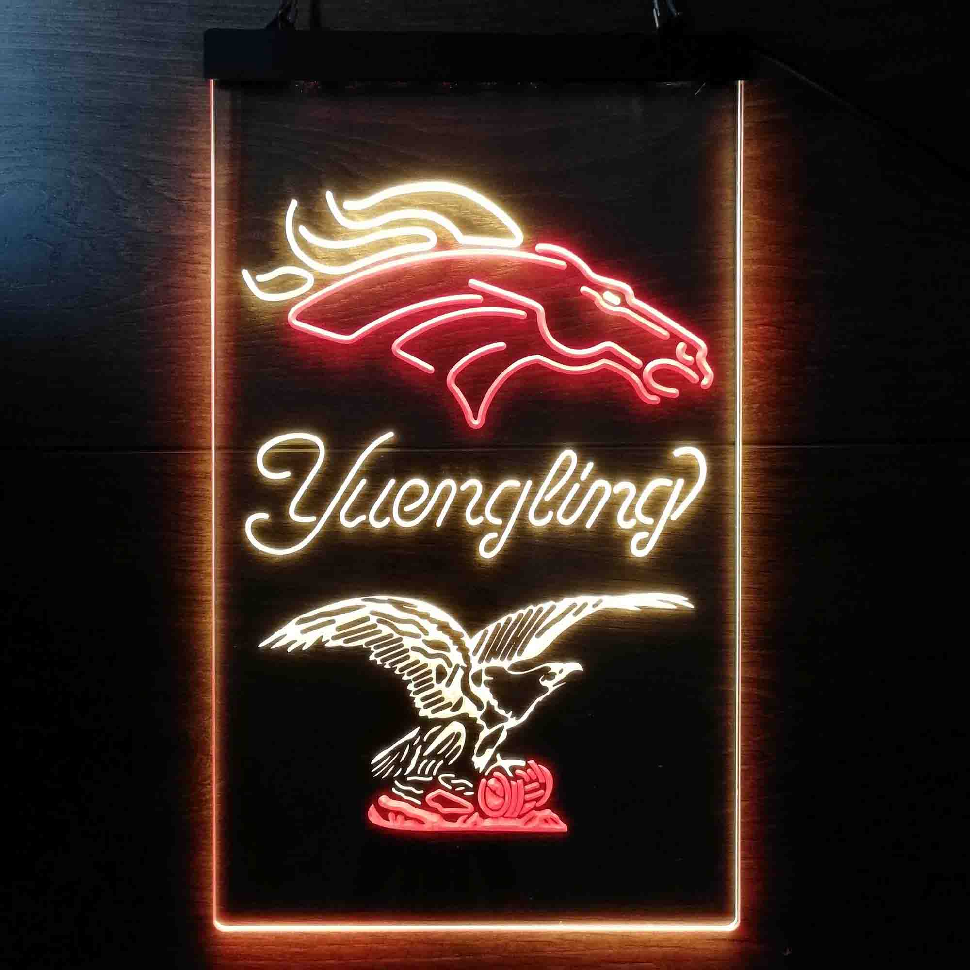 Yuengling Bar Denver Broncos Est. 1960 Neon-Like LED Sign