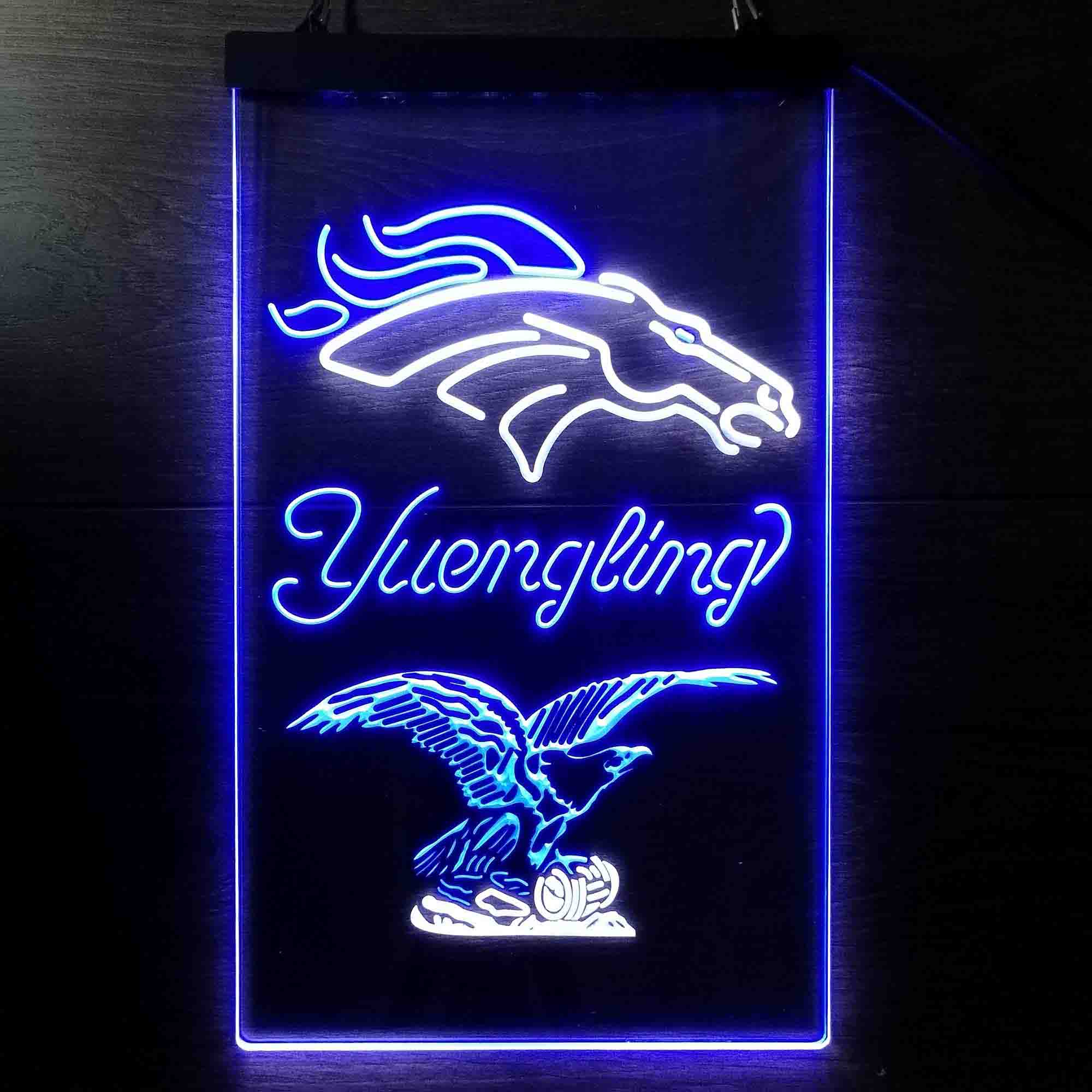 Yuengling Bar Denver Broncos Est. 1960 Neon-Like LED Sign
