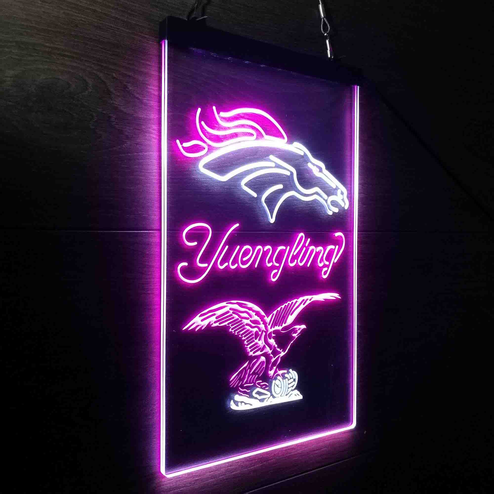 Yuengling Bar Denver Broncos Est. 1960 Neon-Like LED Sign