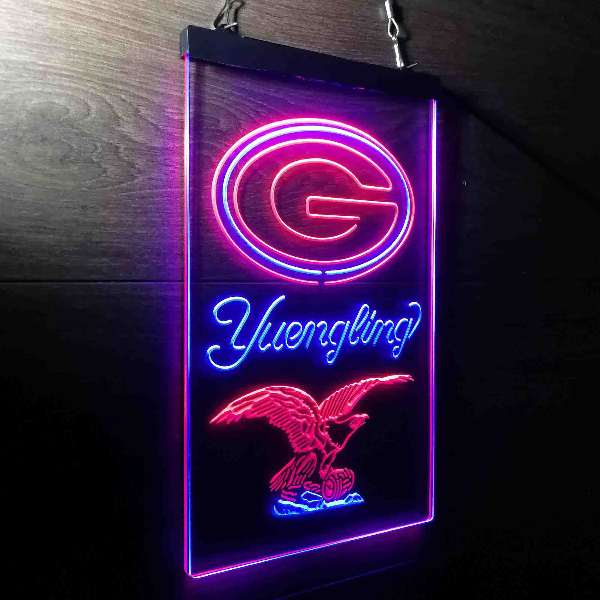 Yuengling Bar Green Bay Packers Est. 1919 Neon-Like LED Sign
