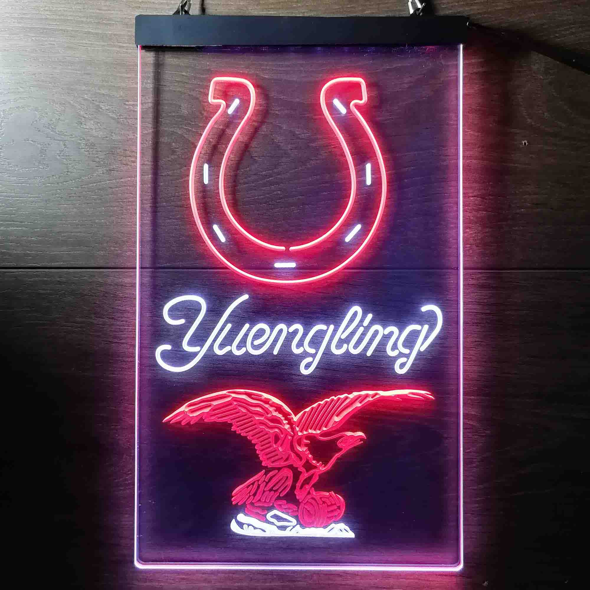 Yuengling Bar Indianapolis Colts Est. 1953 Dual Color LED Neon Sign ProLedSign