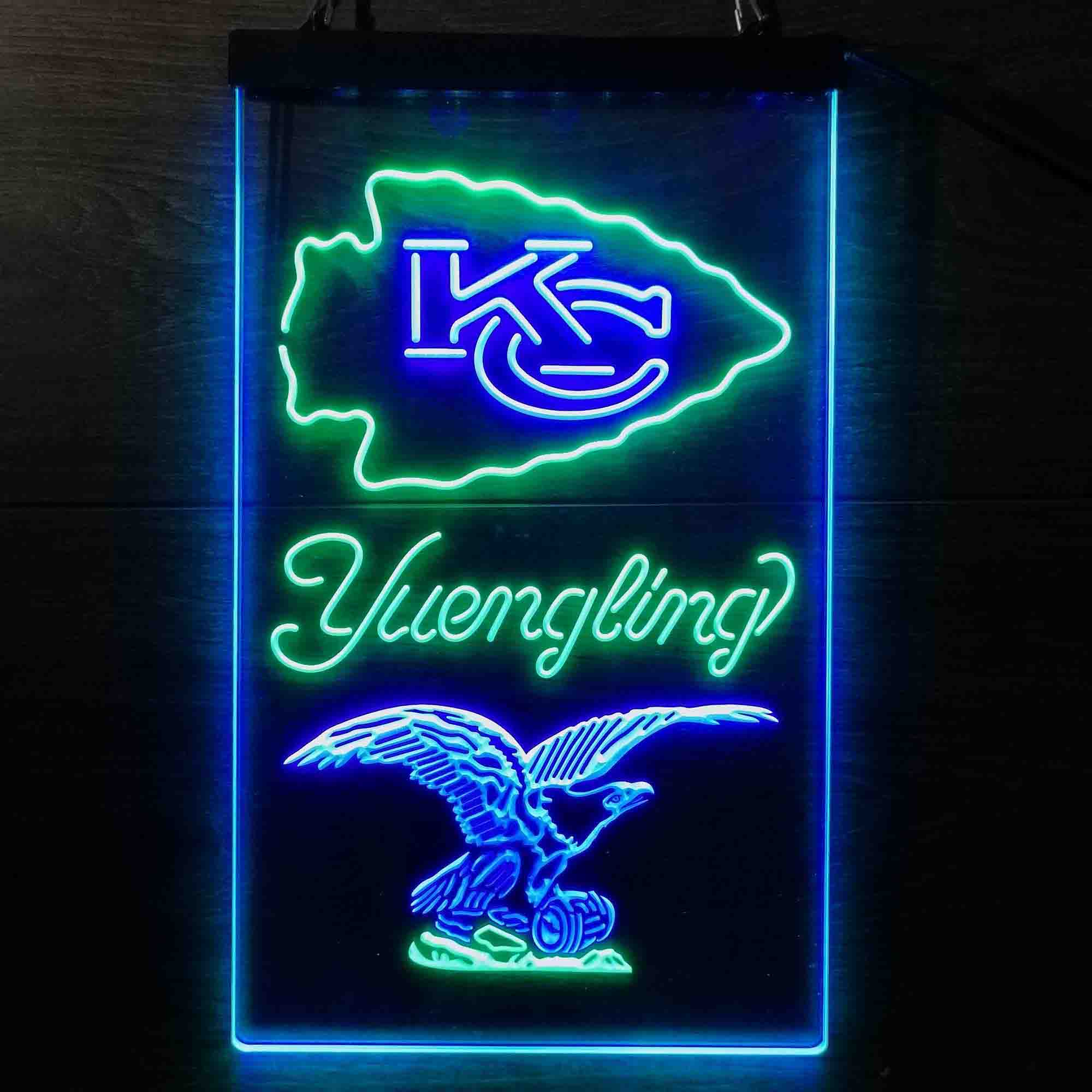 Yuengling Bar Kansas City Chiefs Est. 1960 Neon-Like LED Sign