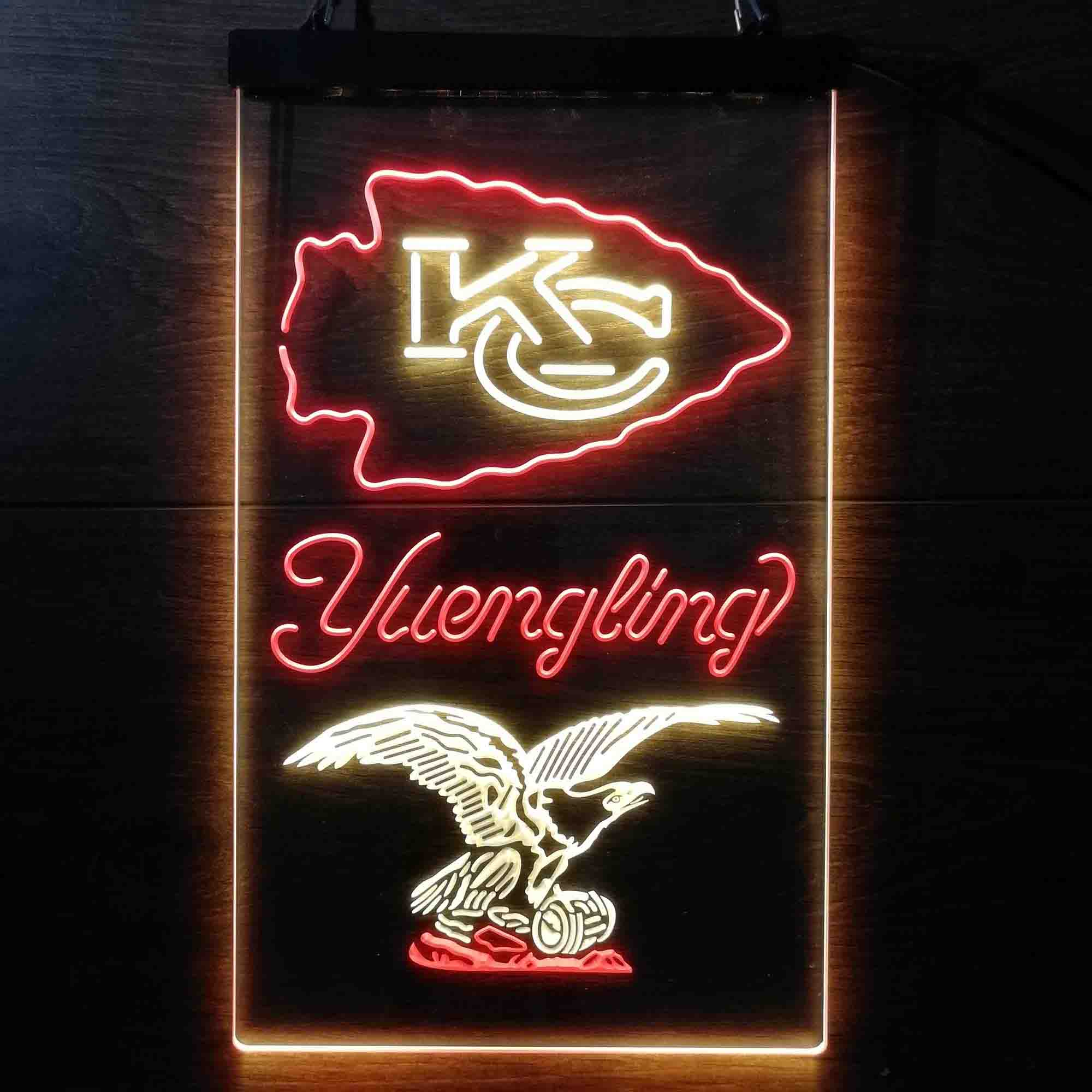 Yuengling Bar Kansas City Chiefs Est. 1960 Neon-Like LED Sign