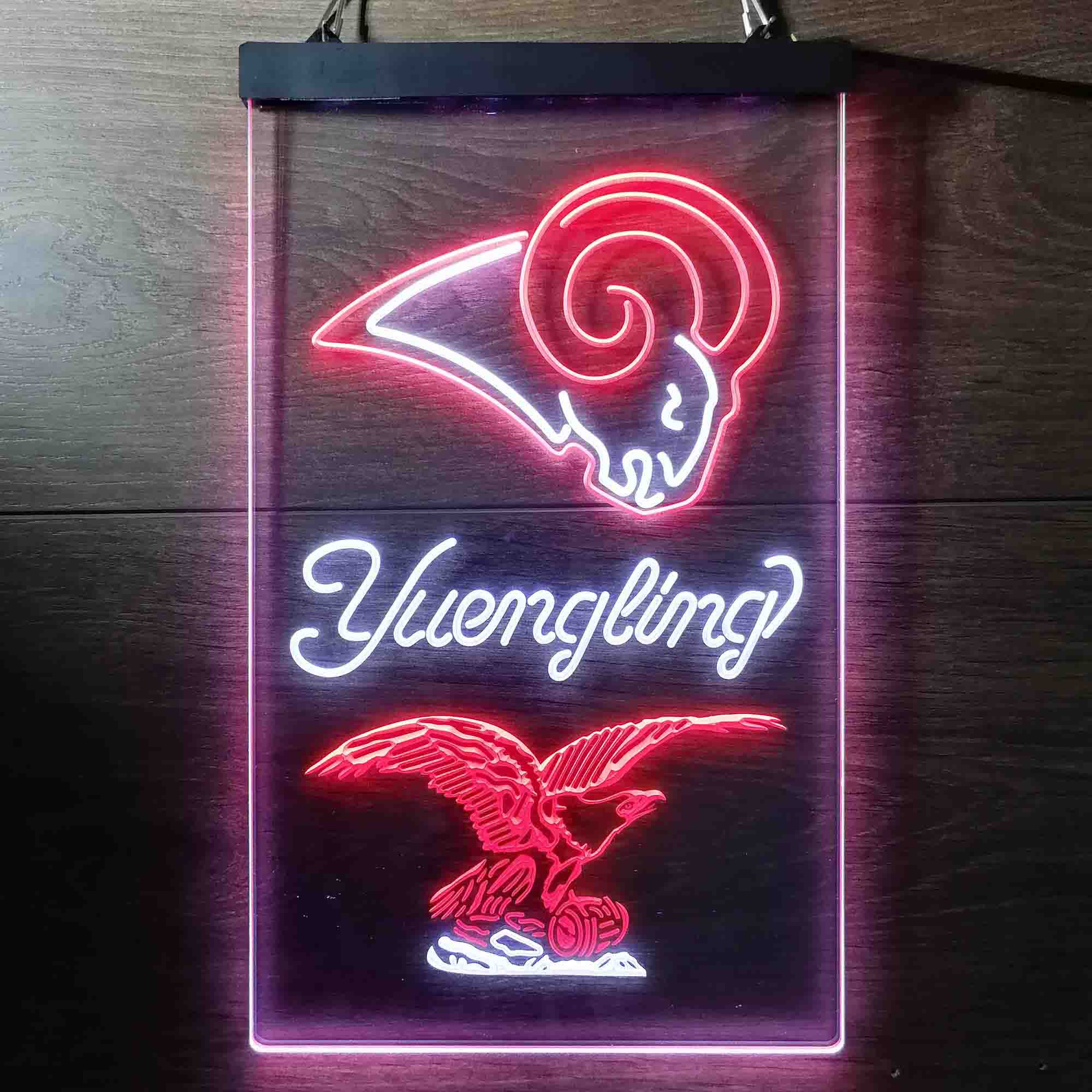Yuengling Bar Los Angeles Rams Est. 1937 Neon-Like LED Sign