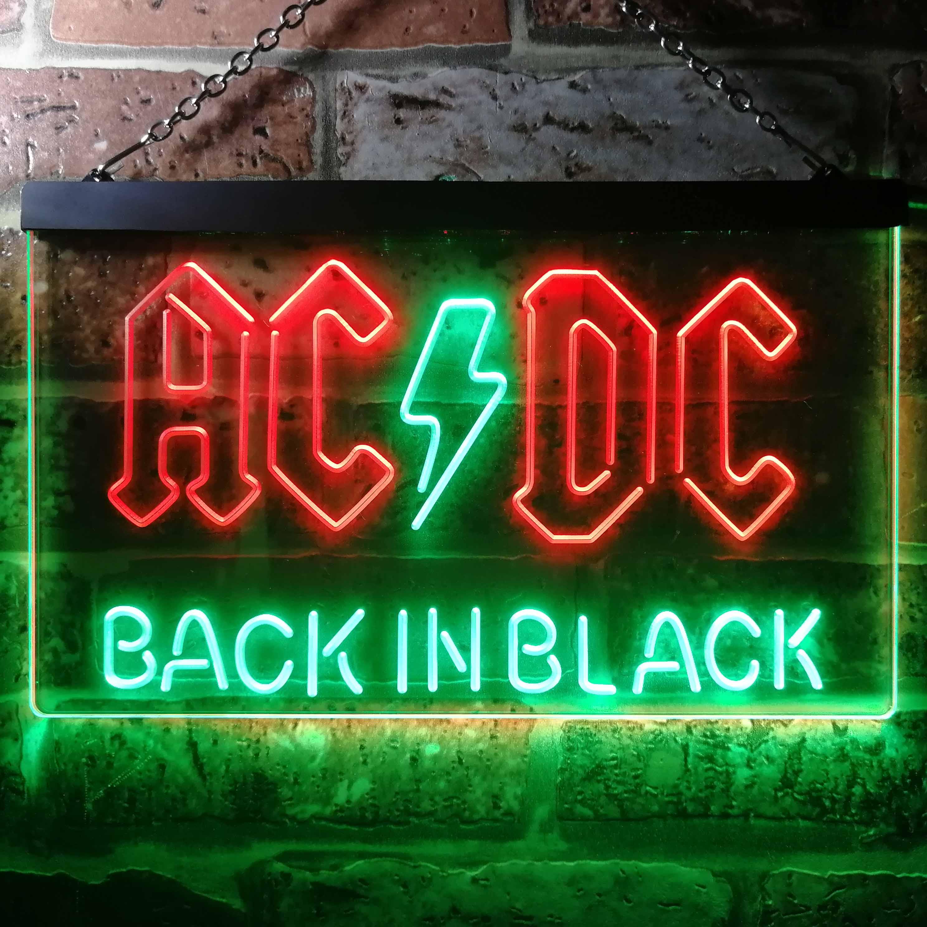 AC/DC Back In Black Music Band LED Neon Sign | PRO LED SIGN