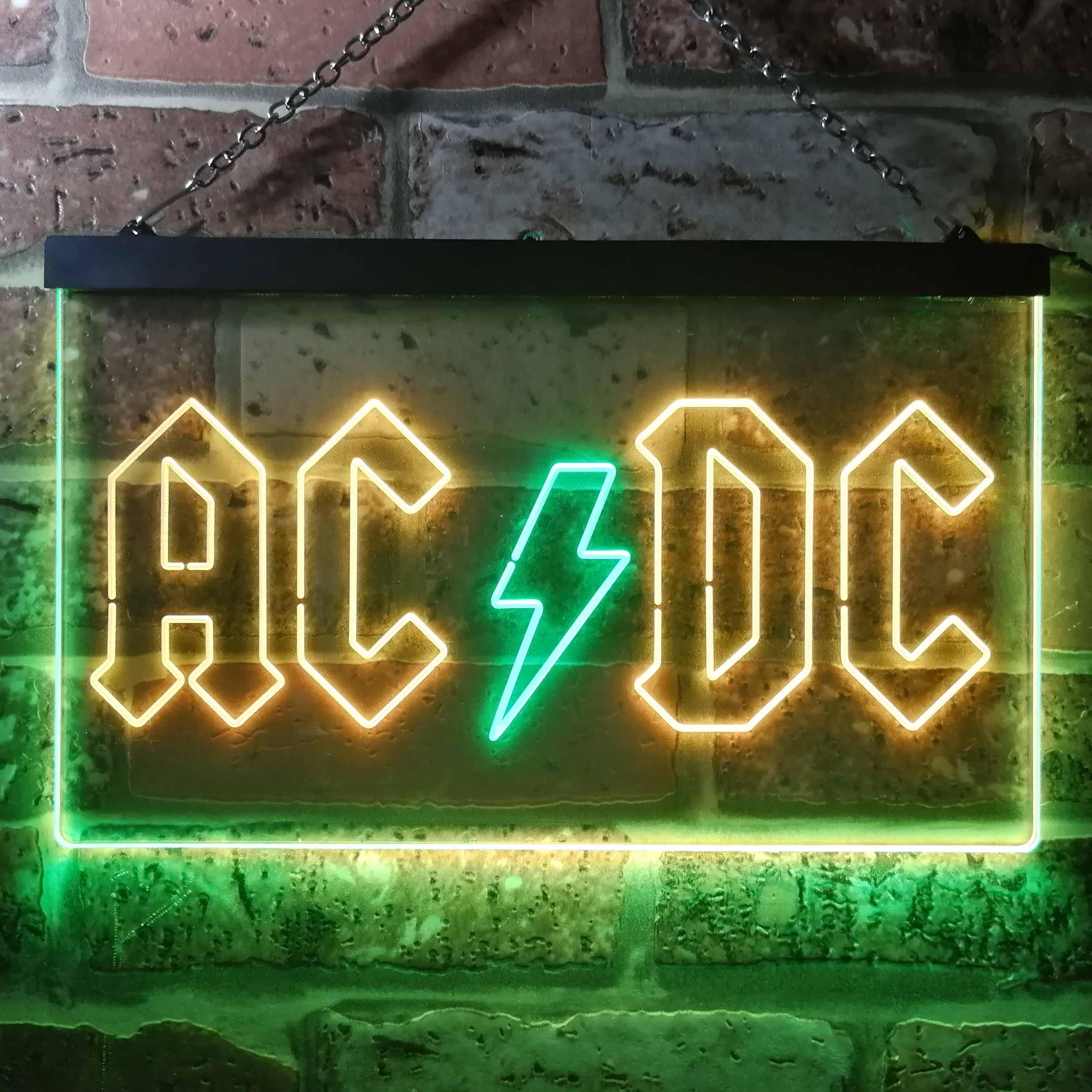 ACDC Band Music Dual Color LED Neon Sign ProLedSign