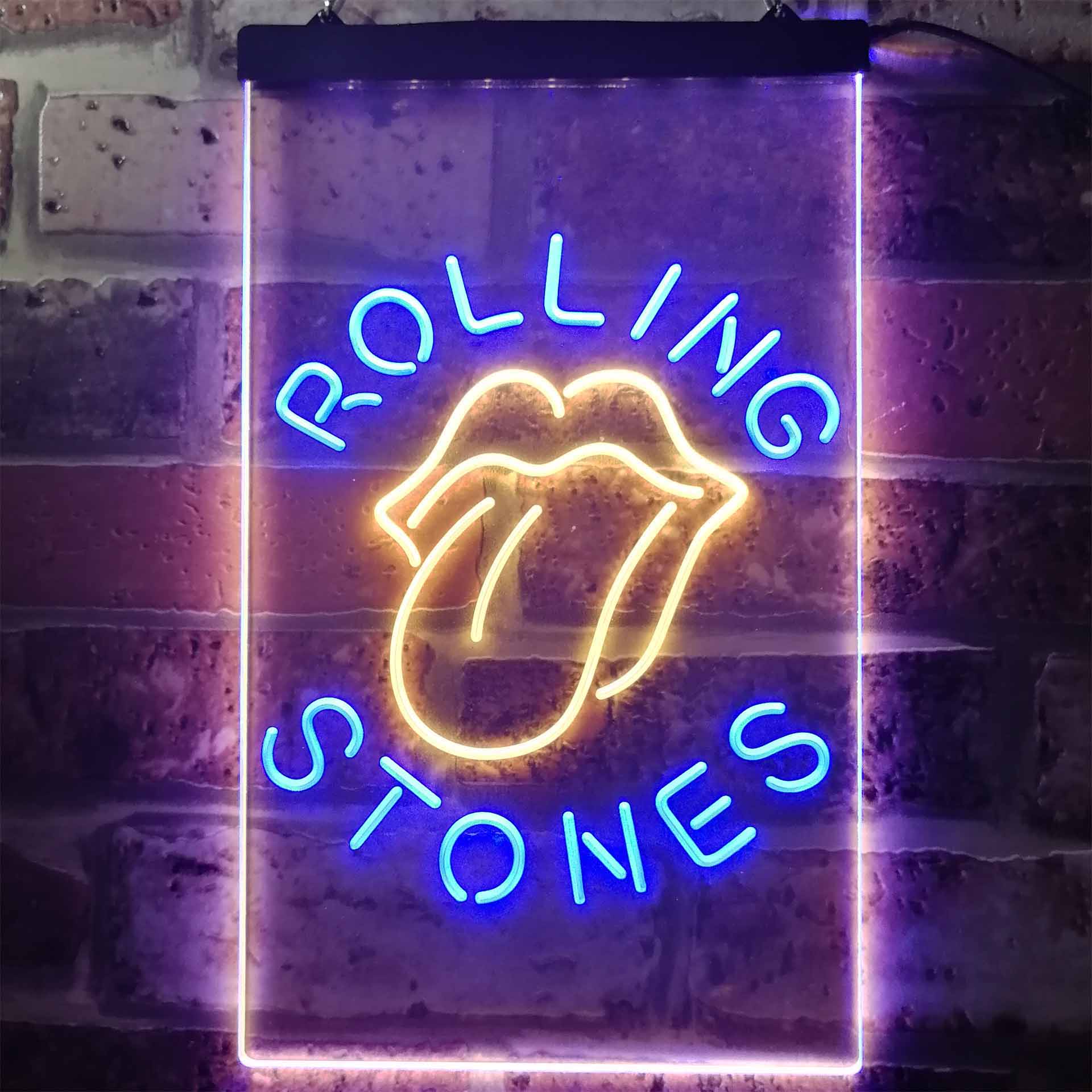 rolling Stones Tongue Dual Color LED Neon Sign ProLedSign