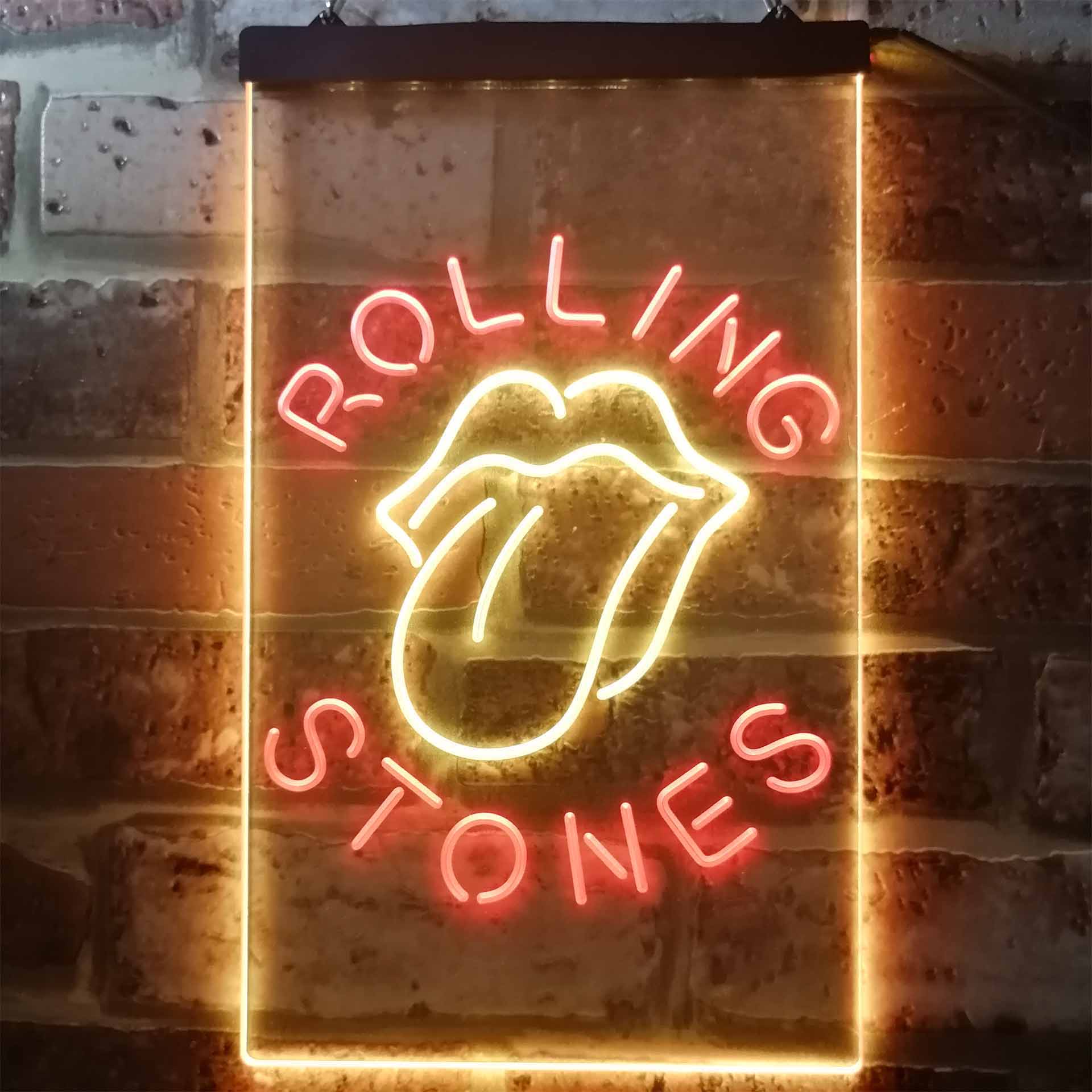 rolling Stones Tongue Dual Color LED Neon Sign ProLedSign