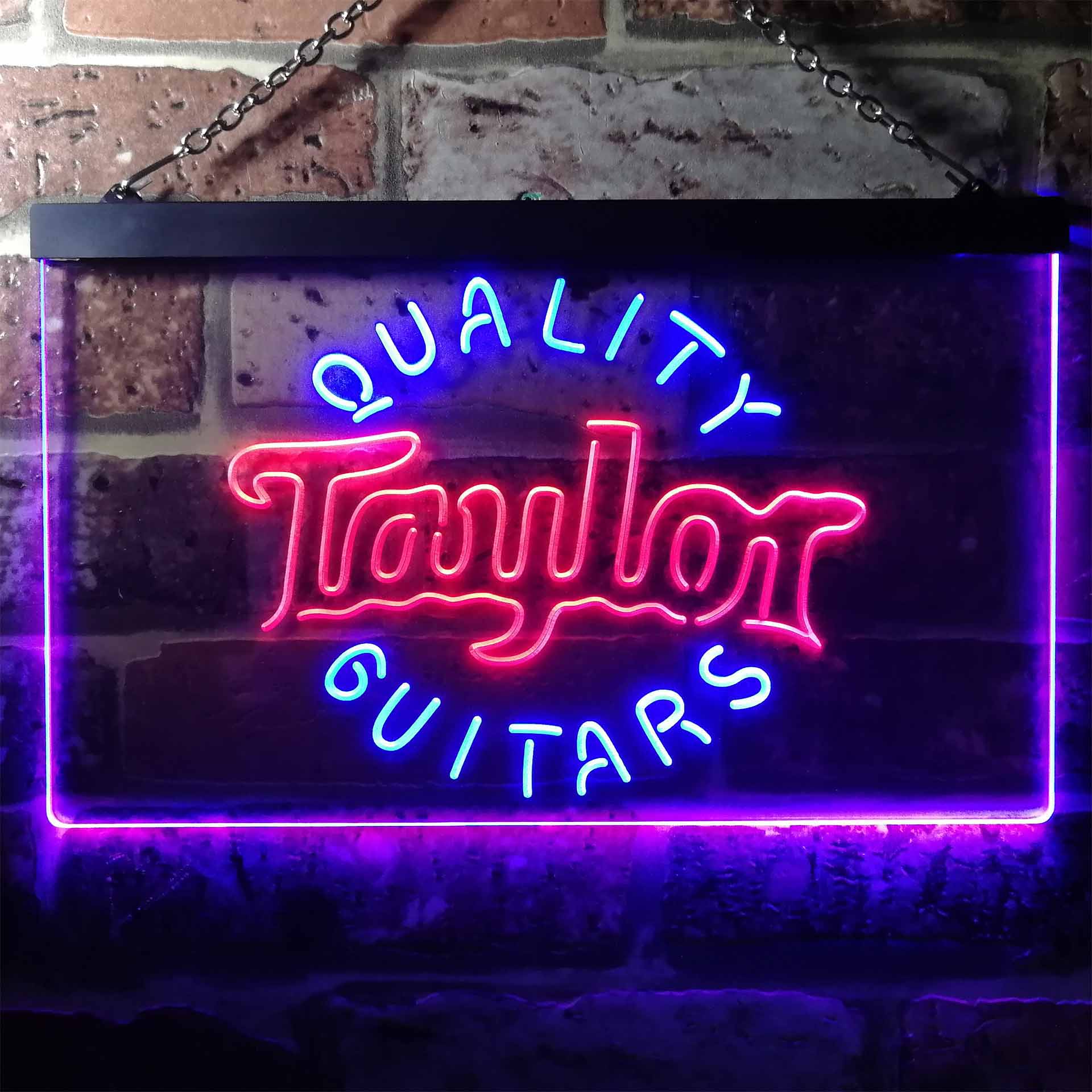 Taylor Guitar Music Dual Color LED Neon Sign ProLedSign