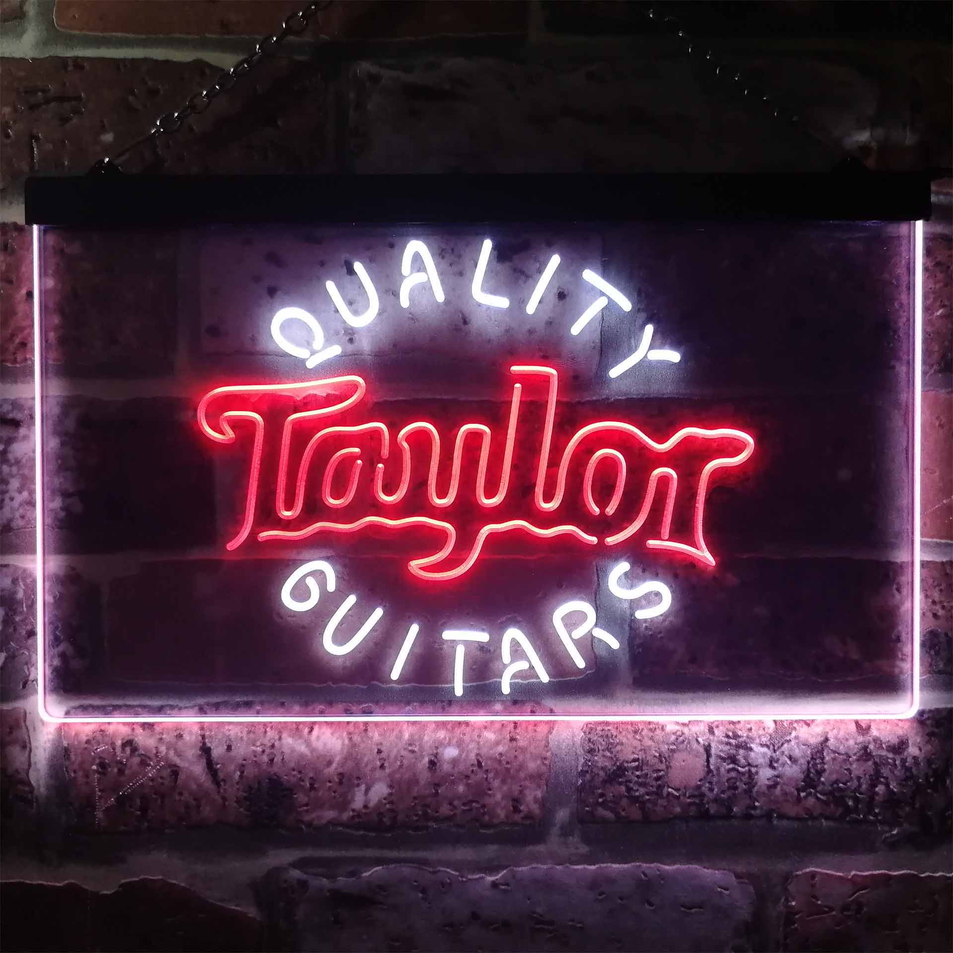 Taylor Guitar Music Dual Color LED Neon Sign ProLedSign