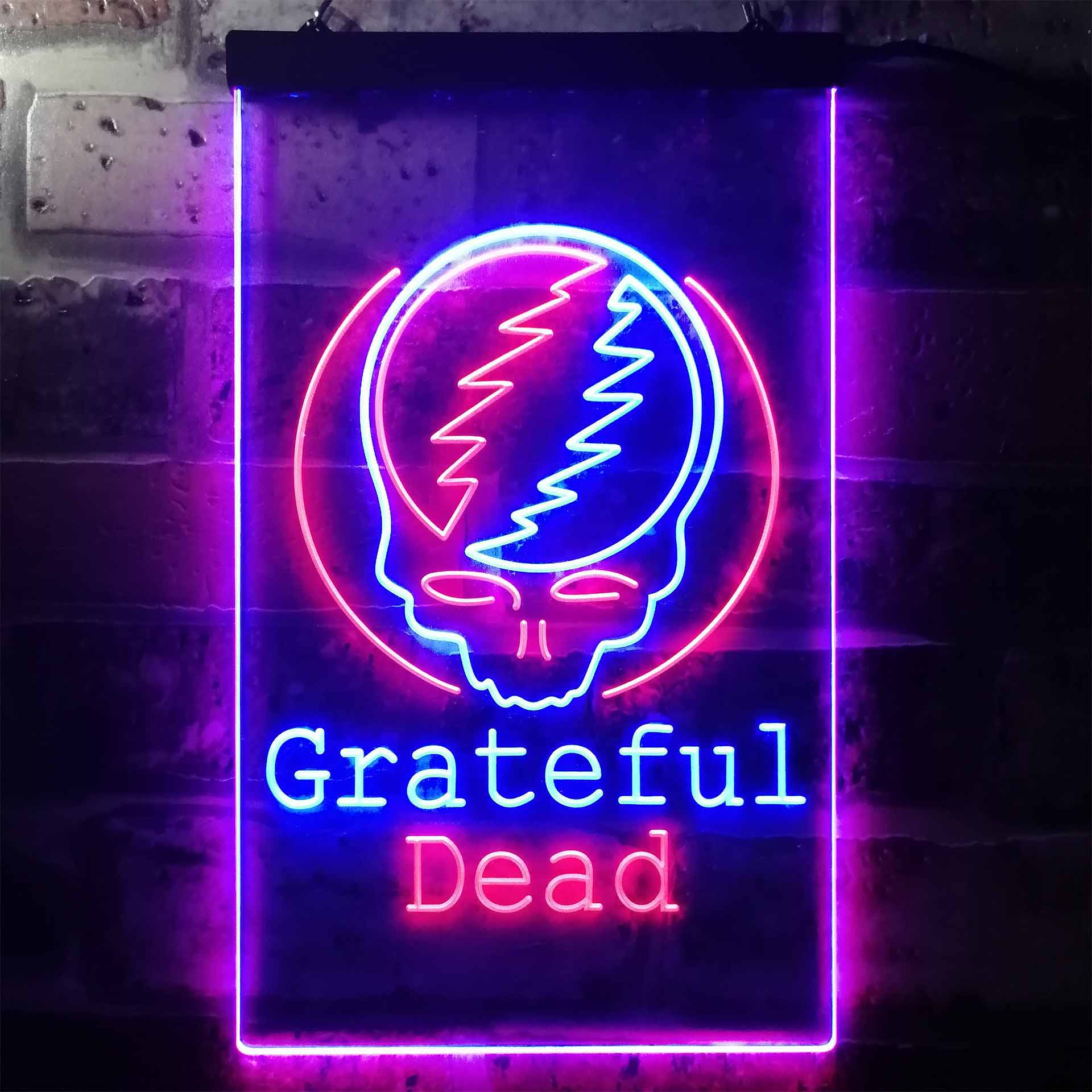 Grateful Dead Skull Band Neon-Like LED Sign