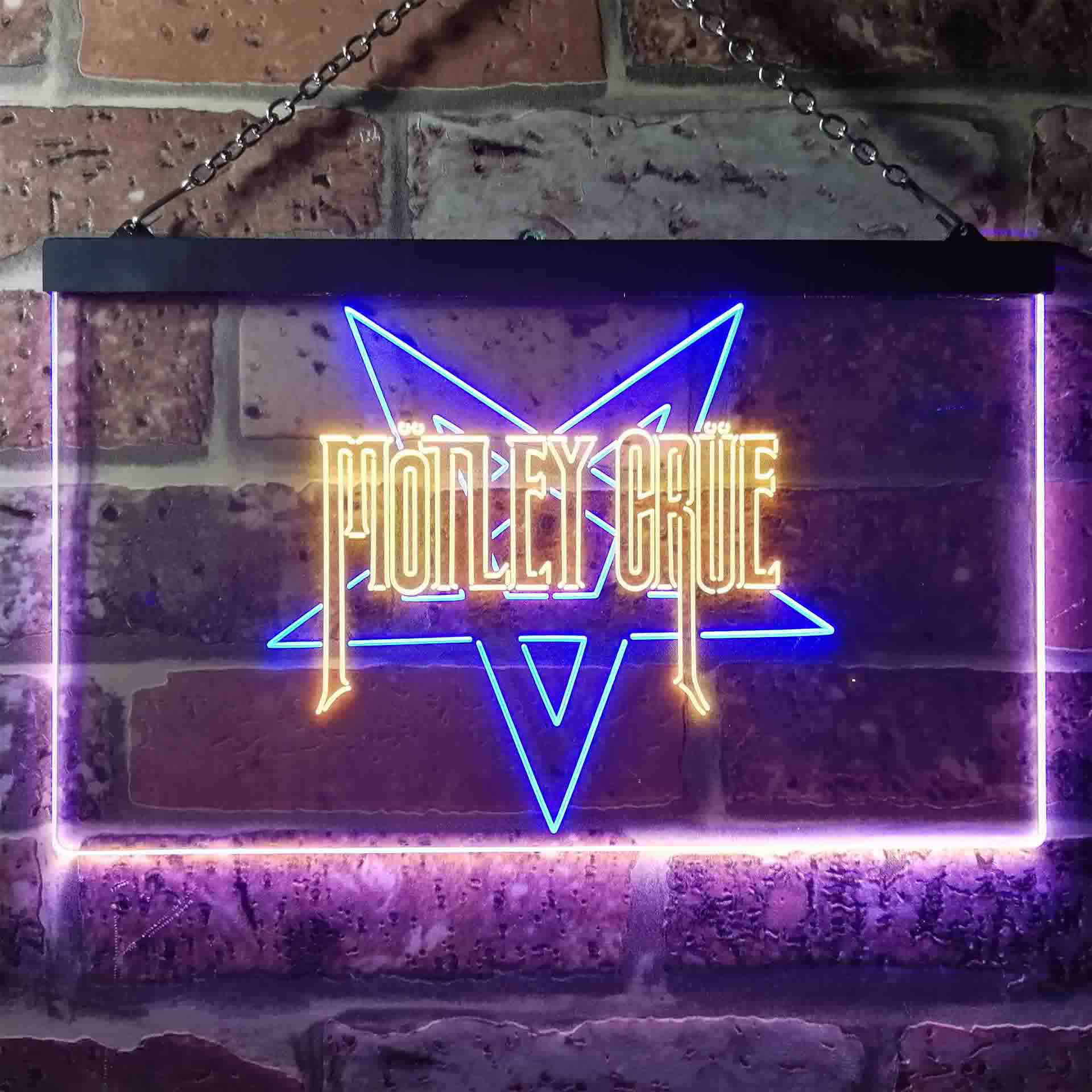 Motley Crue Star Dual Color LED Neon Sign ProLedSign